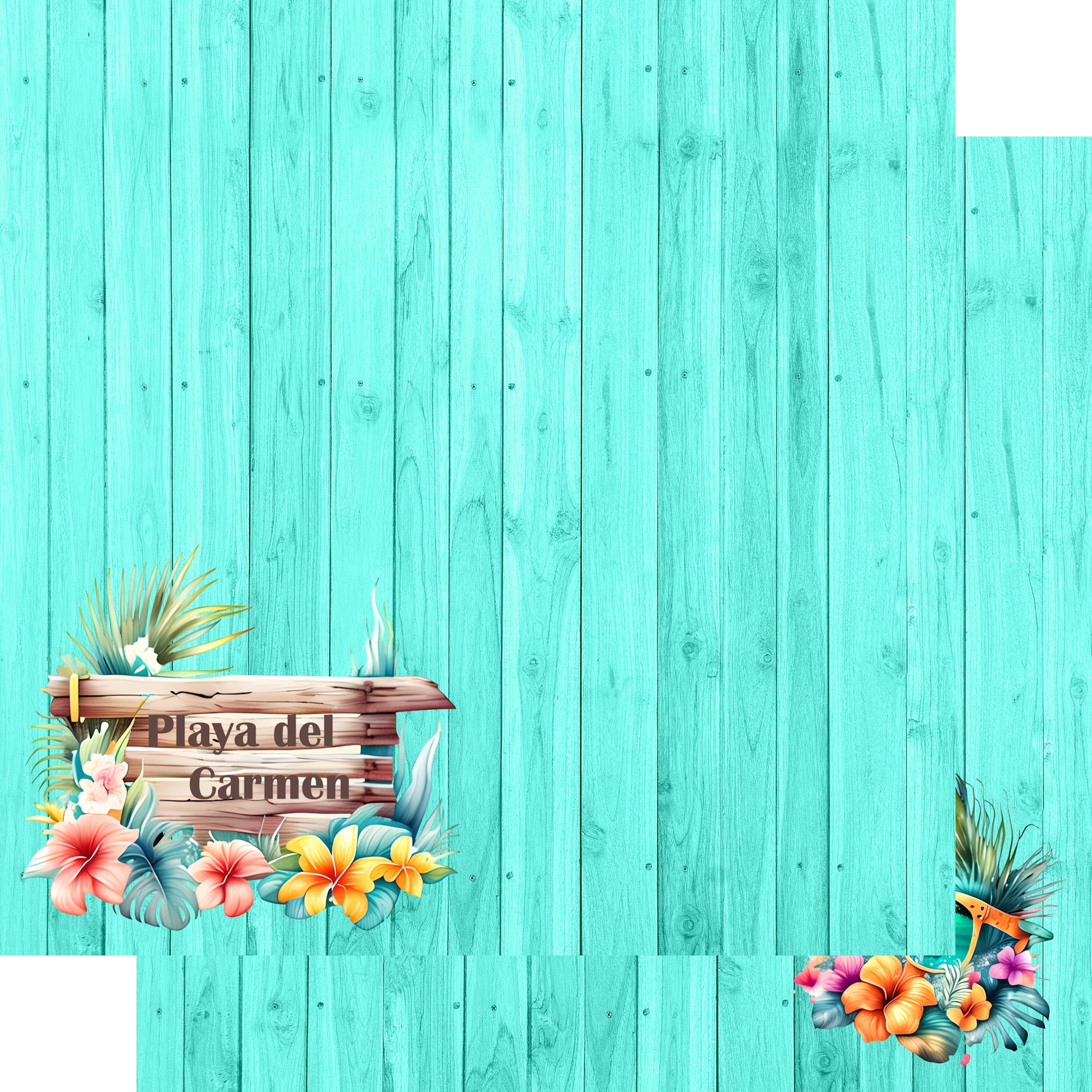 Island Life Collection Play del Carmen 12 x 12 Double-Sided Scrapbook Paper by SSC Designs