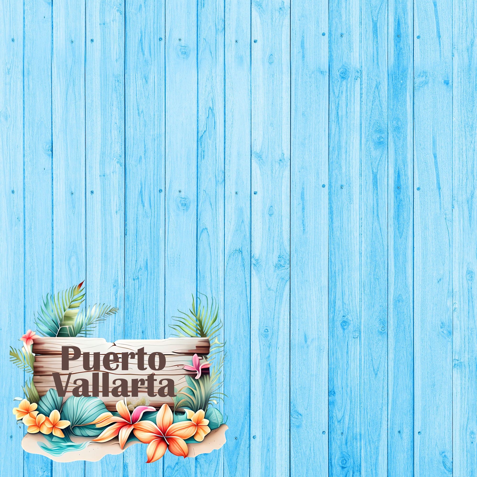 Island Life Collection Puerto Vallarta 12 x 12 Double-Sided Scrapbook Paper by SSC Designs