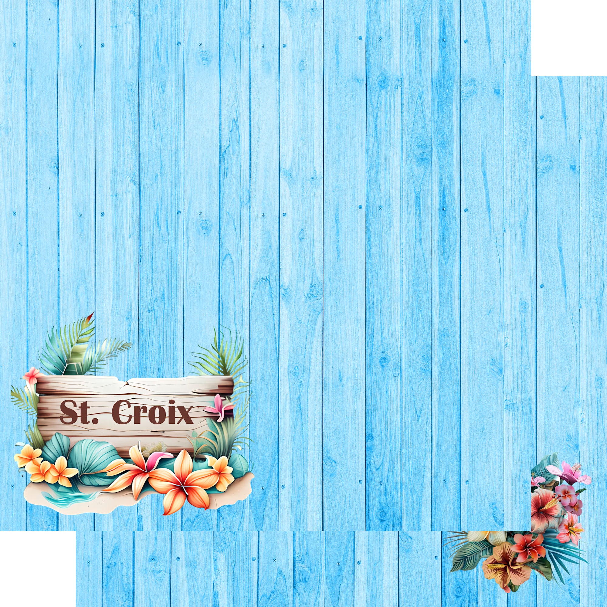 Island Life Collection St. Croix 12 x 12 Double-Sided Scrapbook Paper by SSC Designs