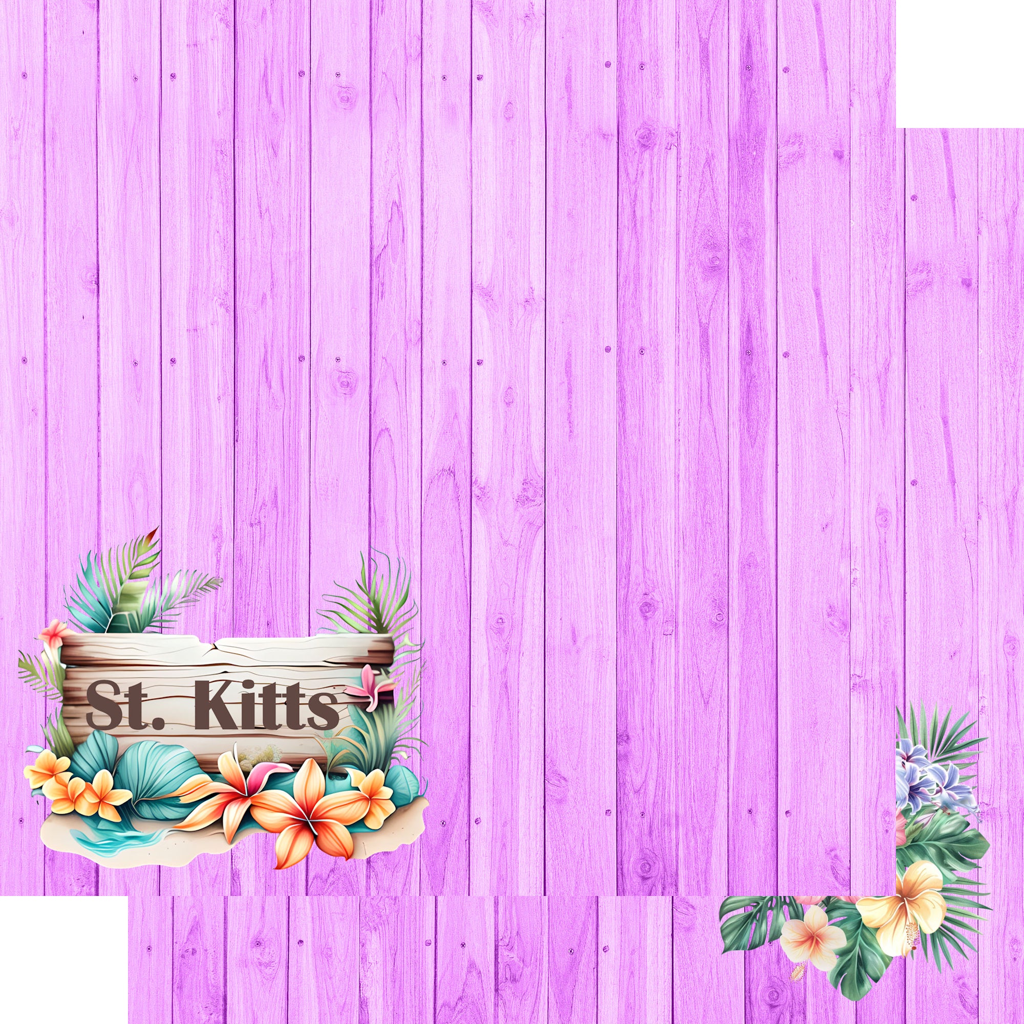 Island Life Collection St. Kitts 12 x 12 Double-Sided Scrapbook Paper by SSC Designs
