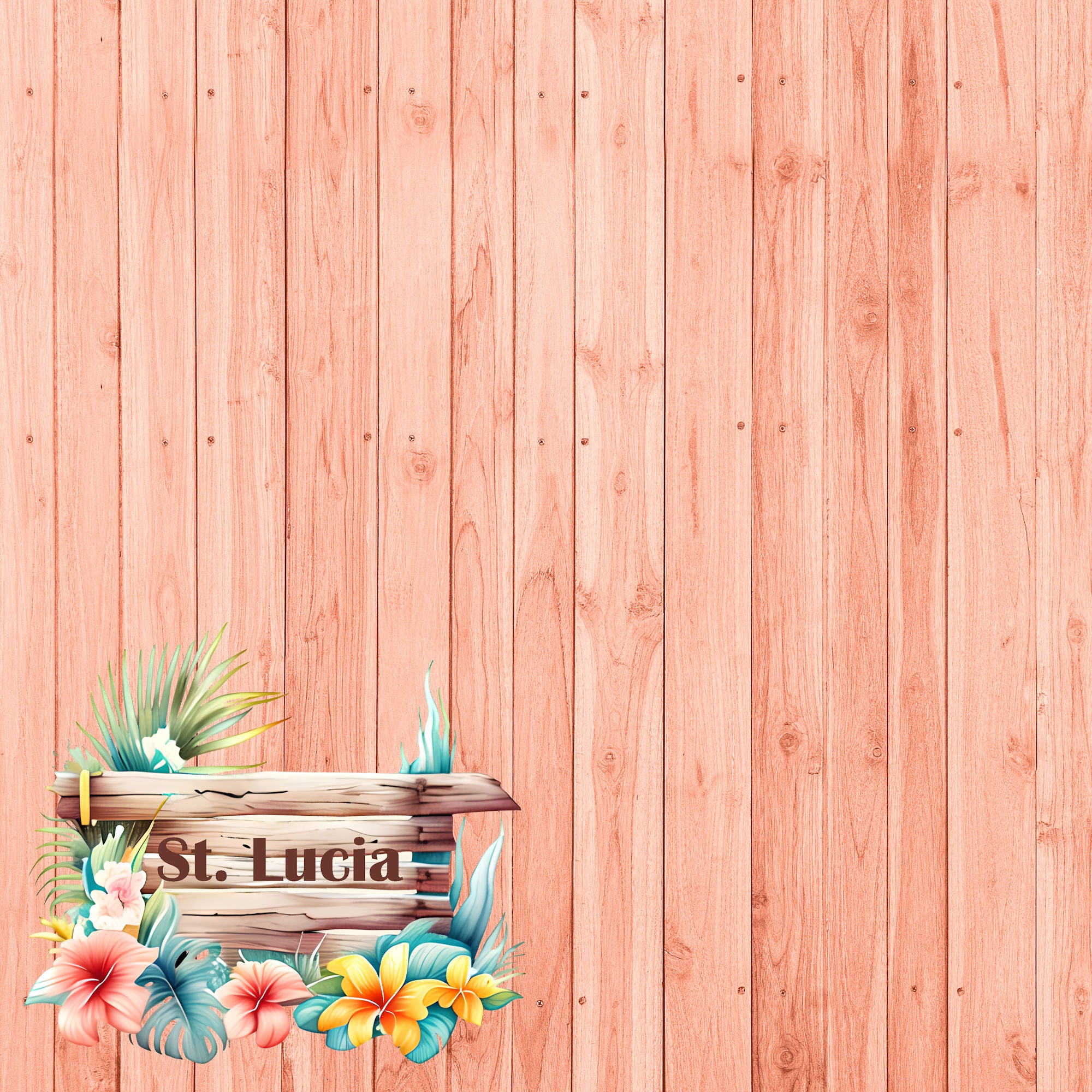 Island Life Collection St. Lucia 12 x 12 Double-Sided Scrapbook Paper by SSC Designs