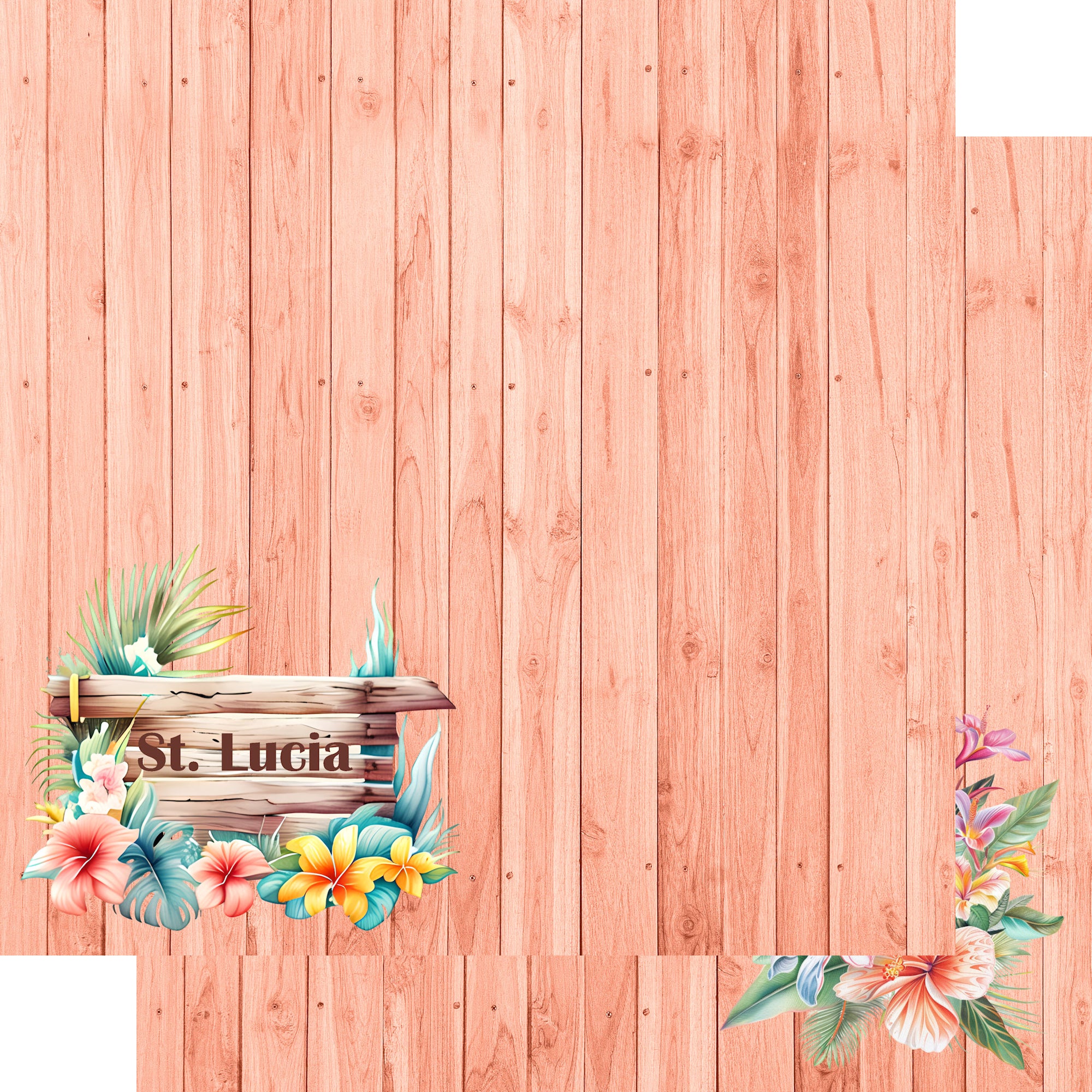 Island Life Collection St. Lucia 12 x 12 Double-Sided Scrapbook Paper by SSC Designs