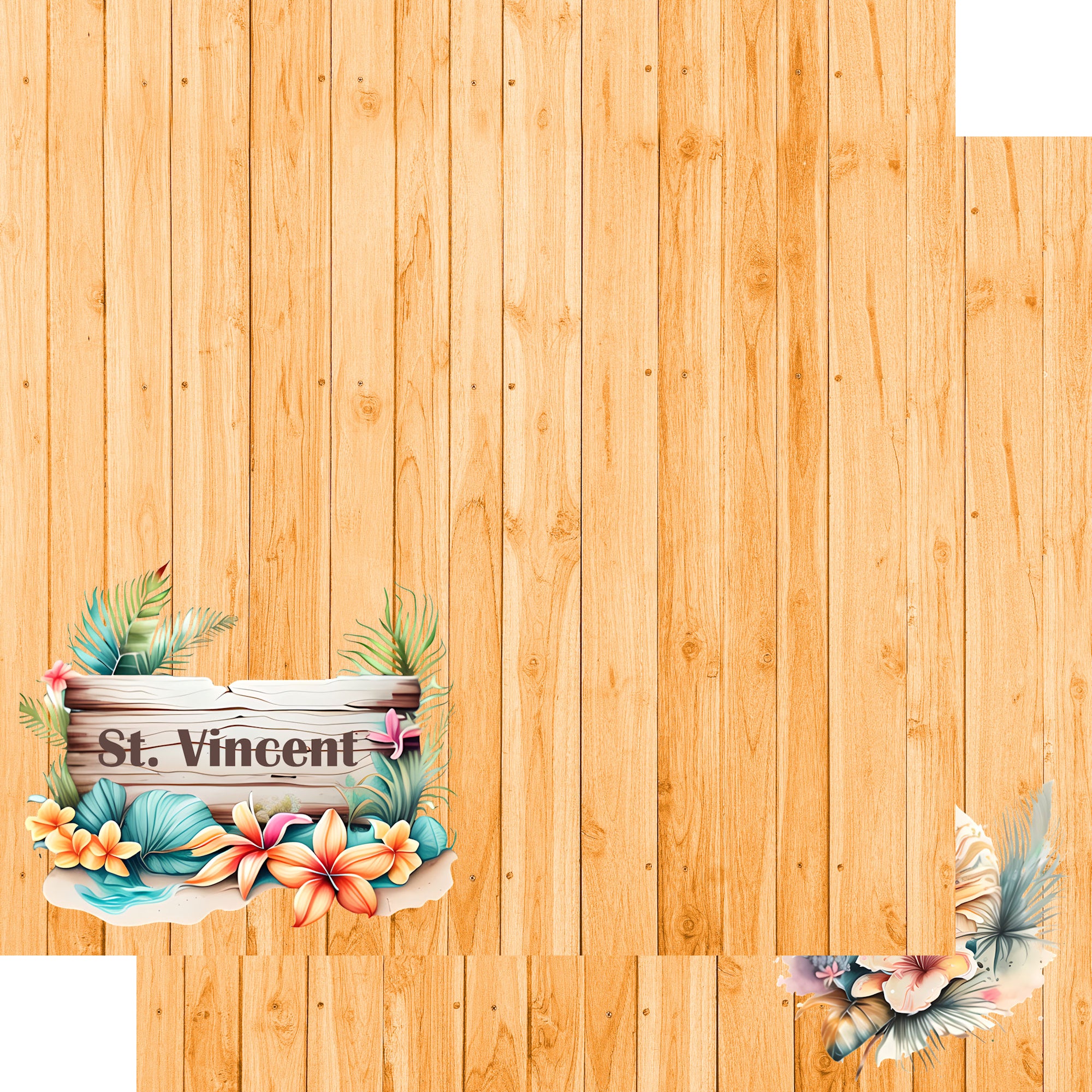Island Life Collection St. Vincent 12 x 12 Double-Sided Scrapbook Paper by SSC Designs