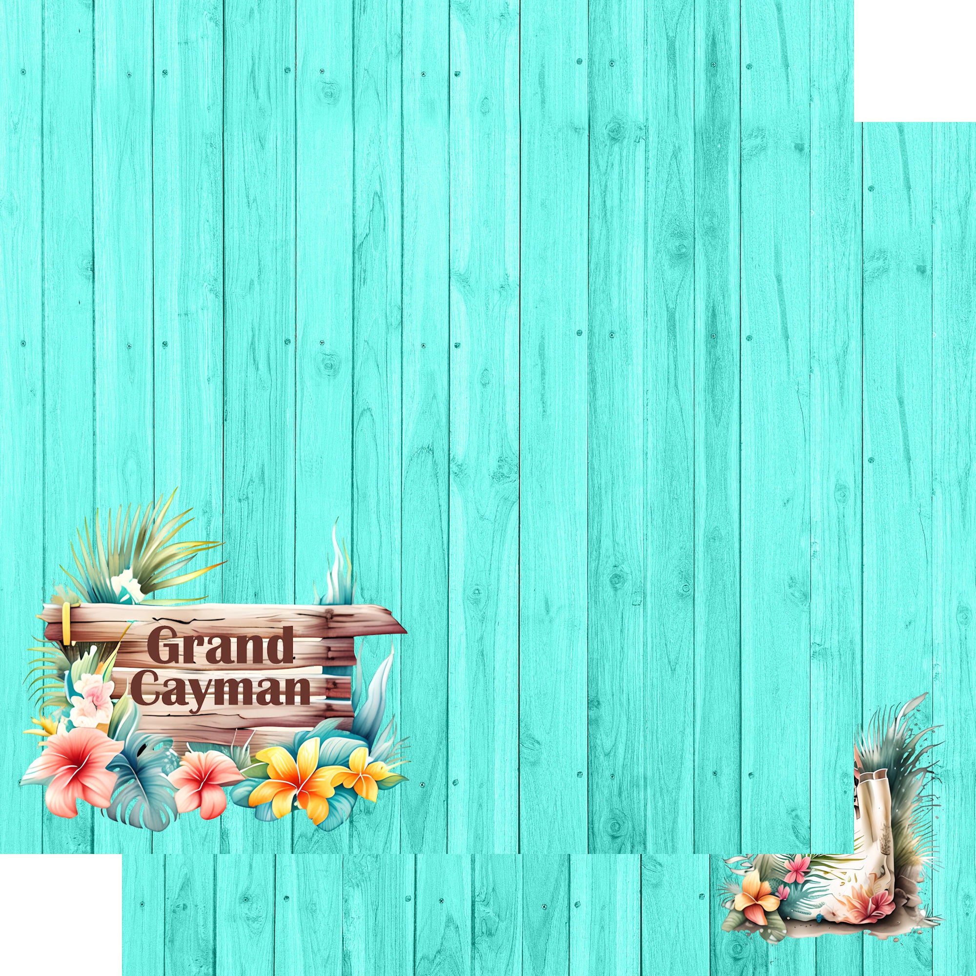 Island Life Collection Grand Cayman 12 x 12 Double-Sided Scrapbook Paper by SSC Designs
