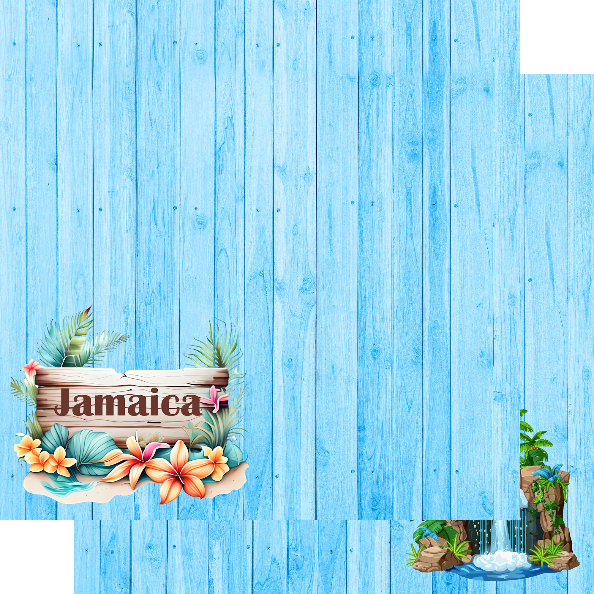 Island Life Collection Jamaica 12 x 12 Double-Sided Scrapbook Paper by SSC Designs
