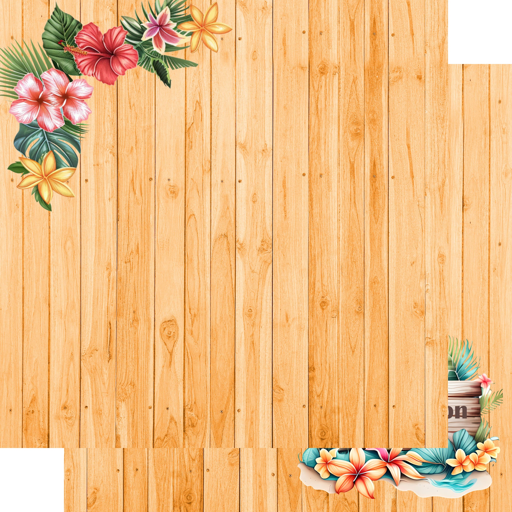 Island Life Collection Honeymoon 12 x 12 Double-Sided Scrapbook Paper by SSC Designs