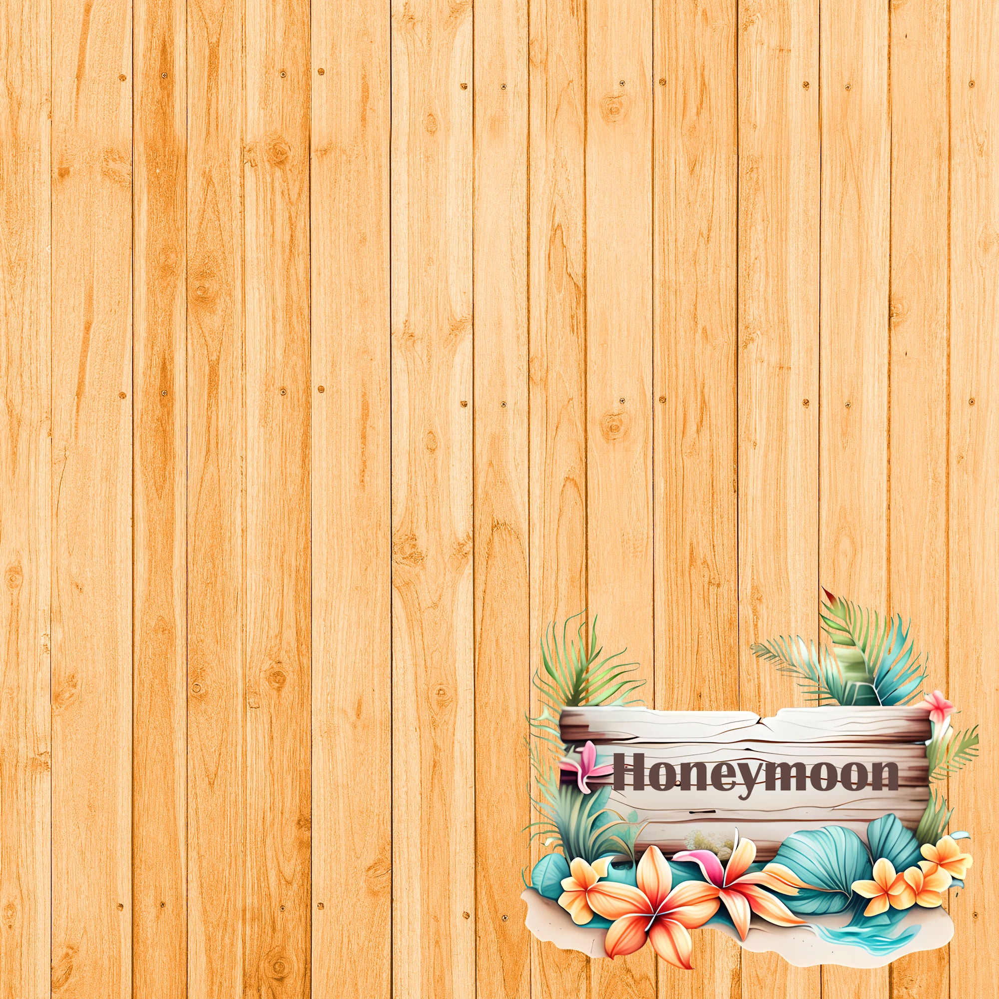 Island Life Collection Honeymoon 12 x 12 Double-Sided Scrapbook Paper by SSC Designs