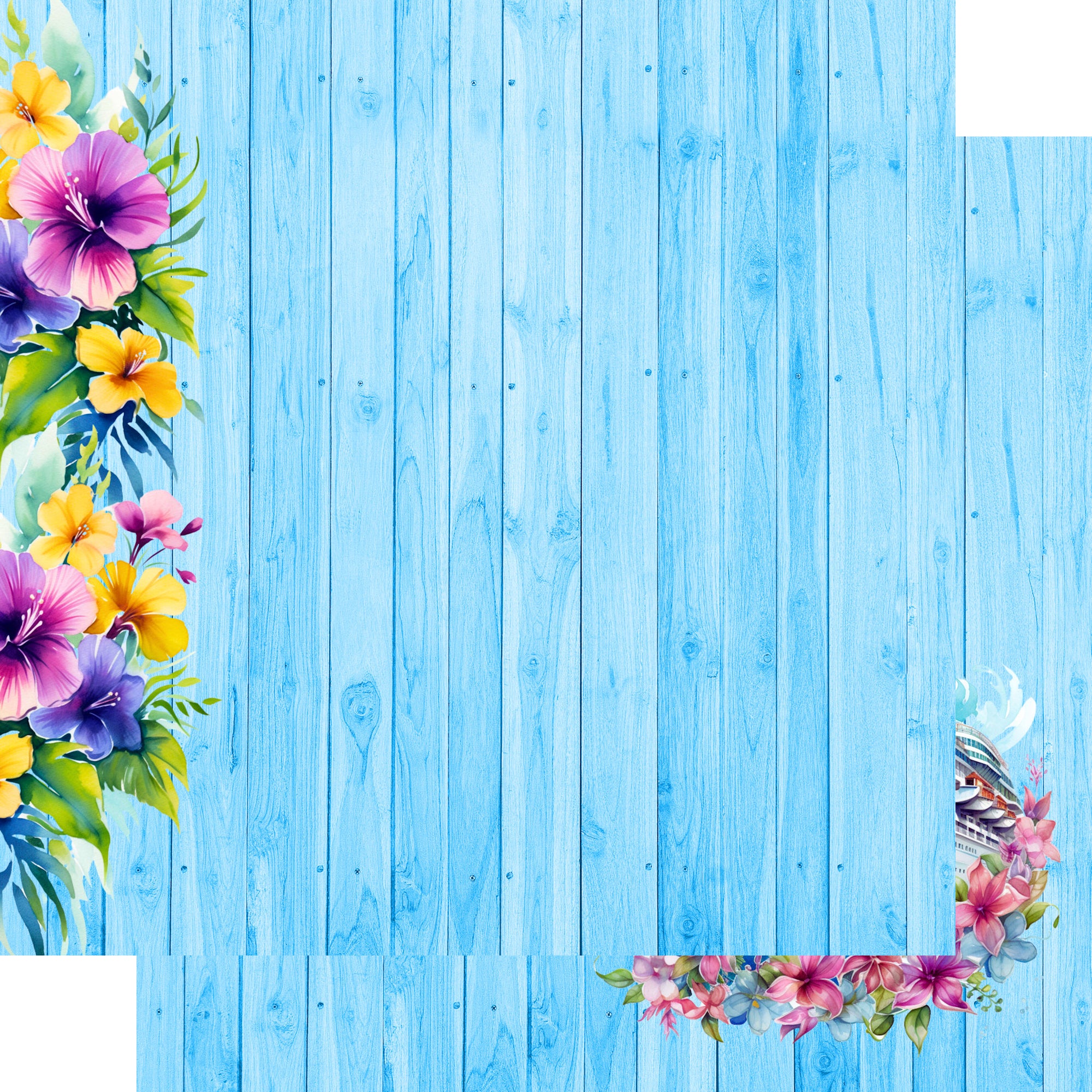 Island Life Collection Island Cruise 12 x 12 Double-Sided Scrapbook Paper by SSC Designs