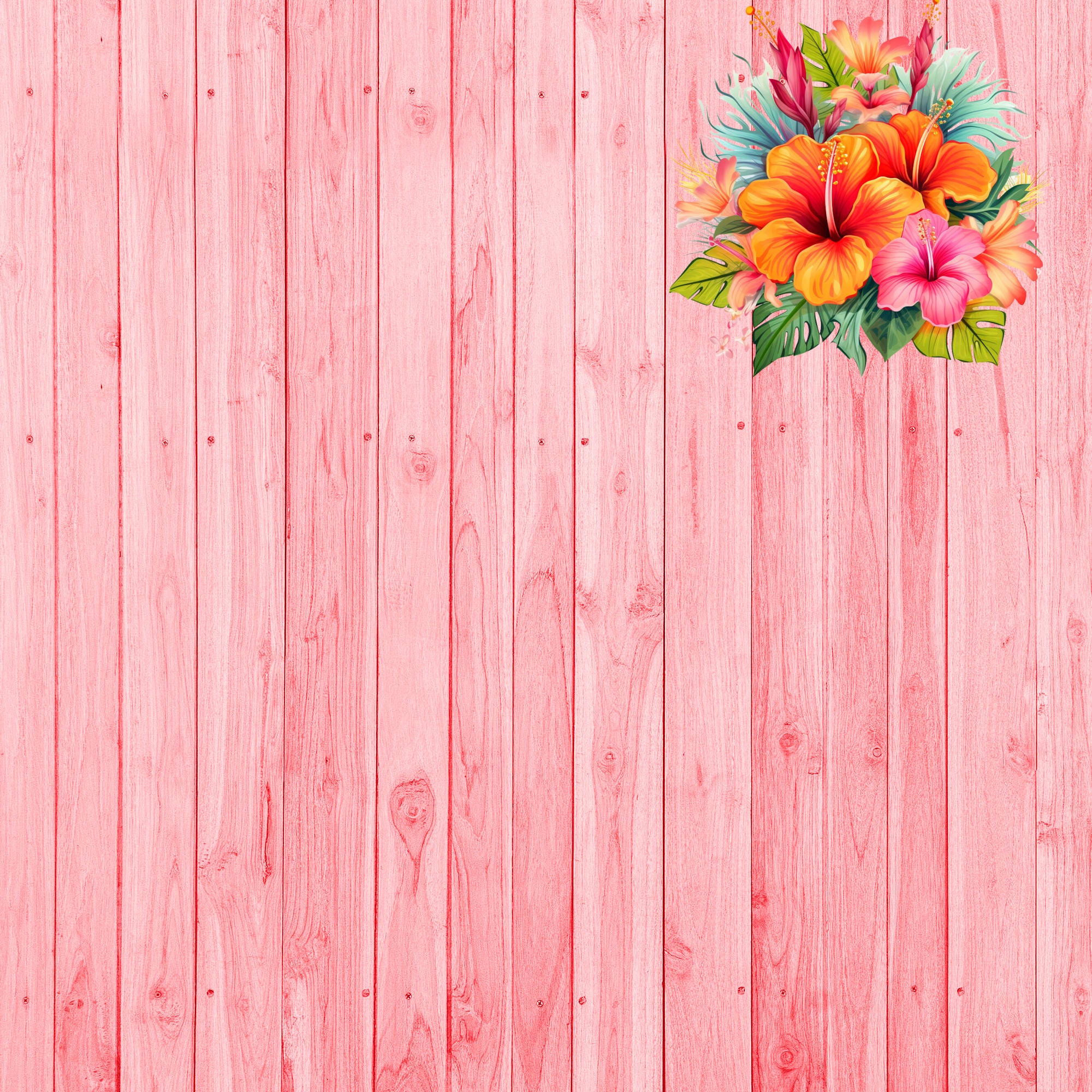 Island Life Collection Tropical Island 12 x 12 Double-Sided Scrapbook Paper by SSC Designs