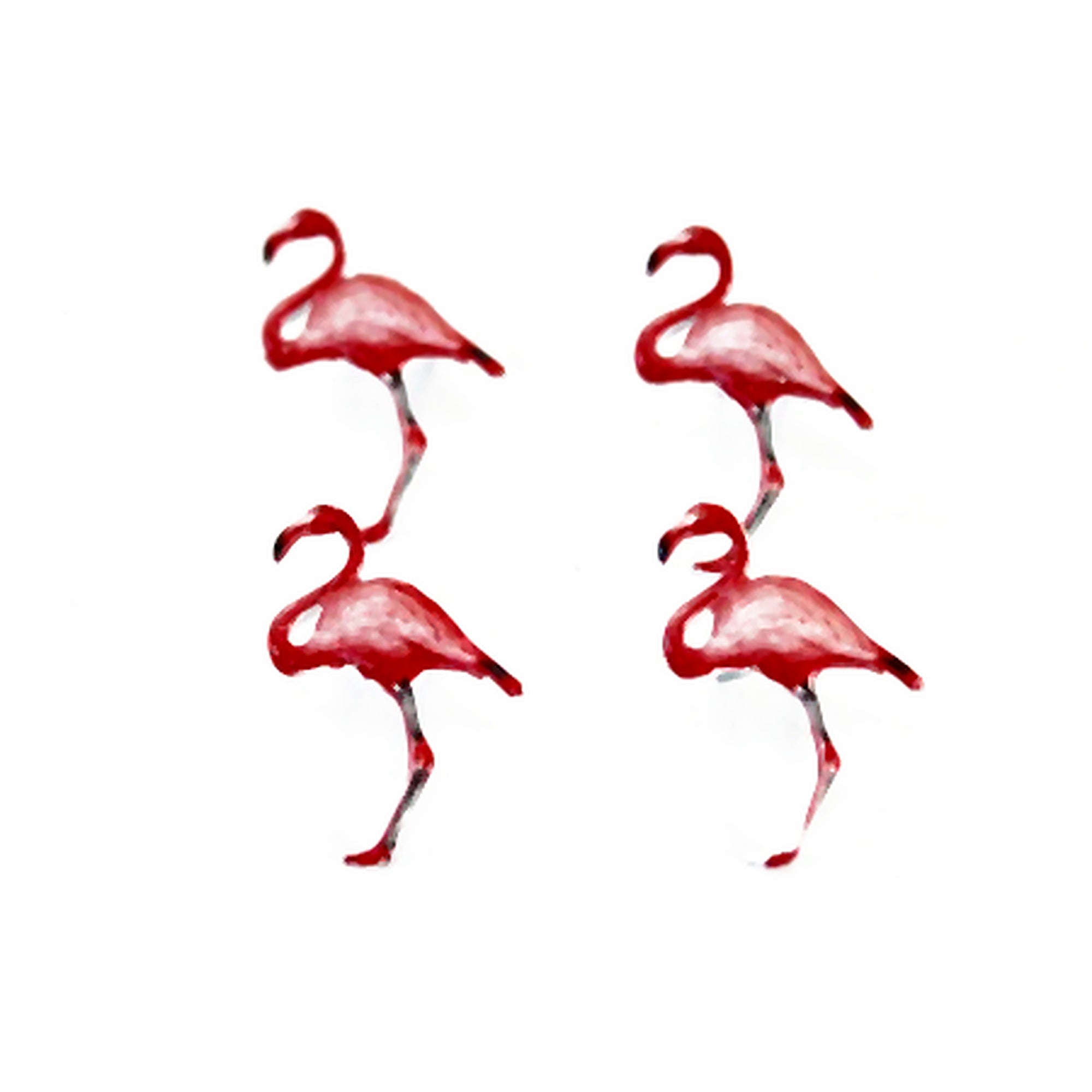 Pink Flamingo Decorative Scrapbook or Cardmaking Brads by Eyelet Outlet - 12 Pieces