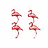 Pink Flamingo Decorative Scrapbook or Cardmaking Brads by Eyelet Outlet - 12 Pieces