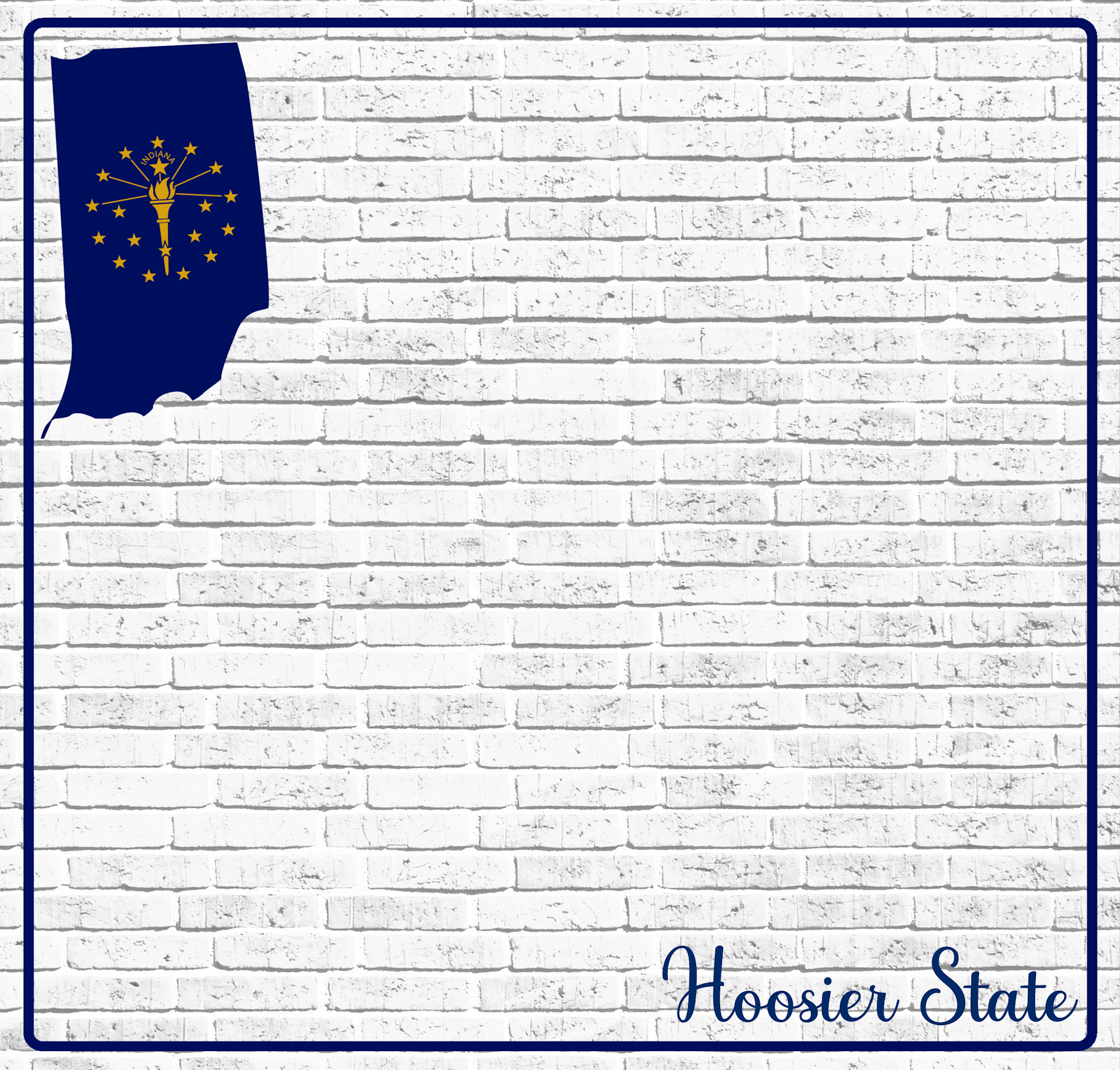 Fifty States Collection Indiana 12 x 12 Double-Sided Scrapbook Paper by SSC Designs