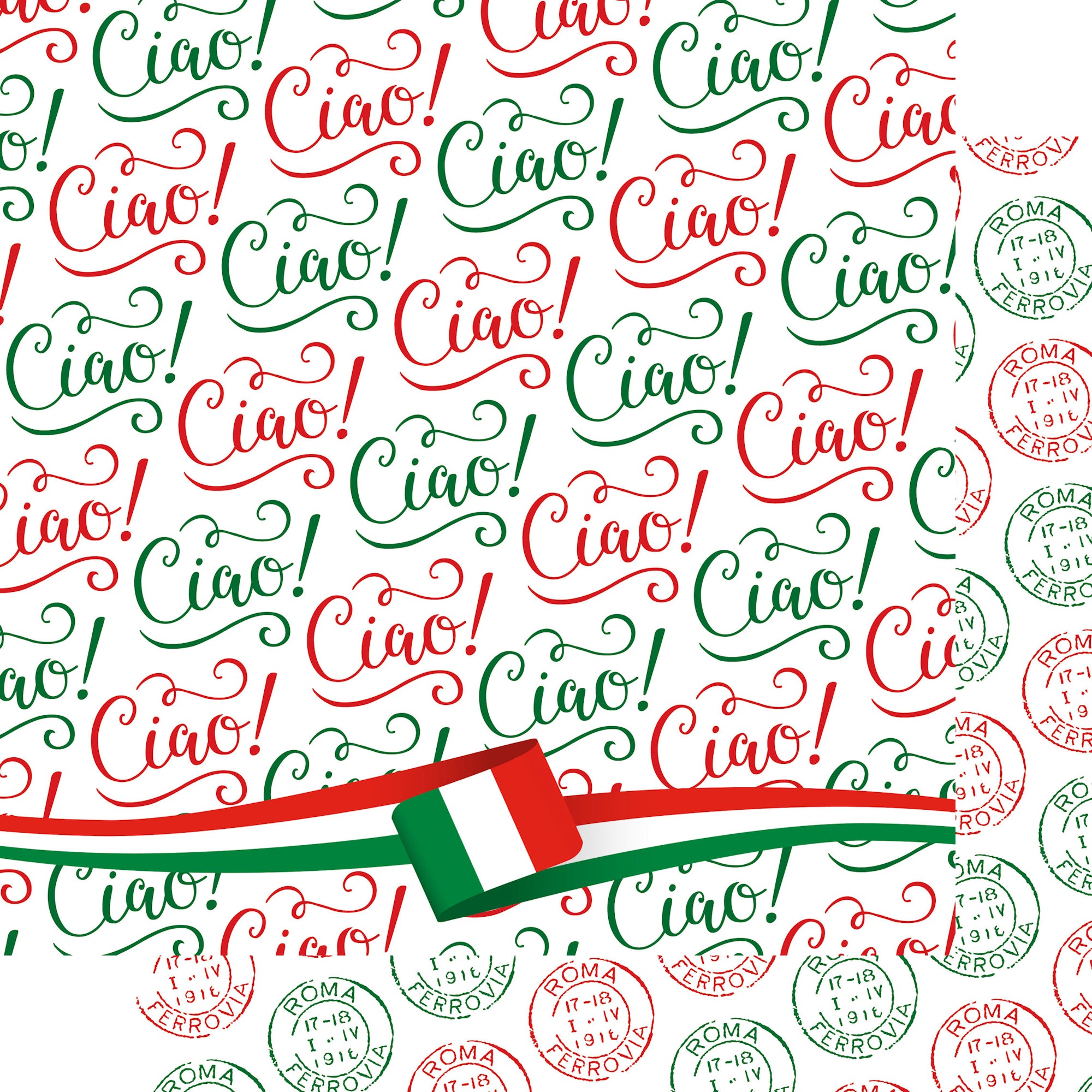Italy Travels Collection Ciao, Italy 12 x 12 Double-Sided Scrapbook Paper by SSC Designs