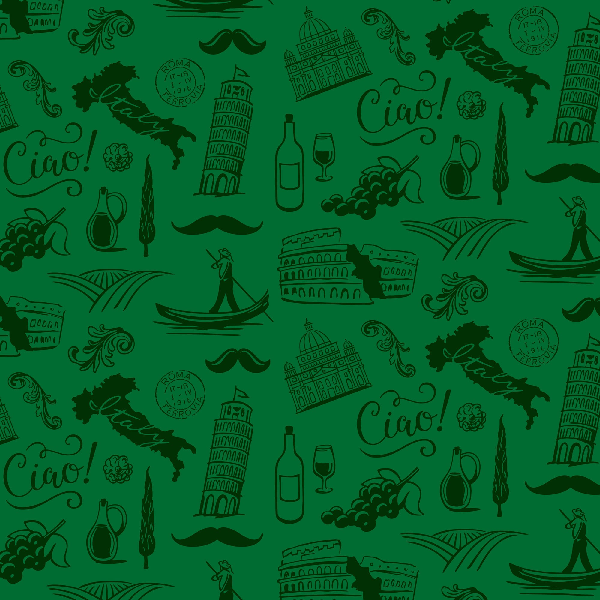 Italy Travels Collection Italy Stripes 12 x 12 Double-Sided Scrapbook Paper by SSC Designs