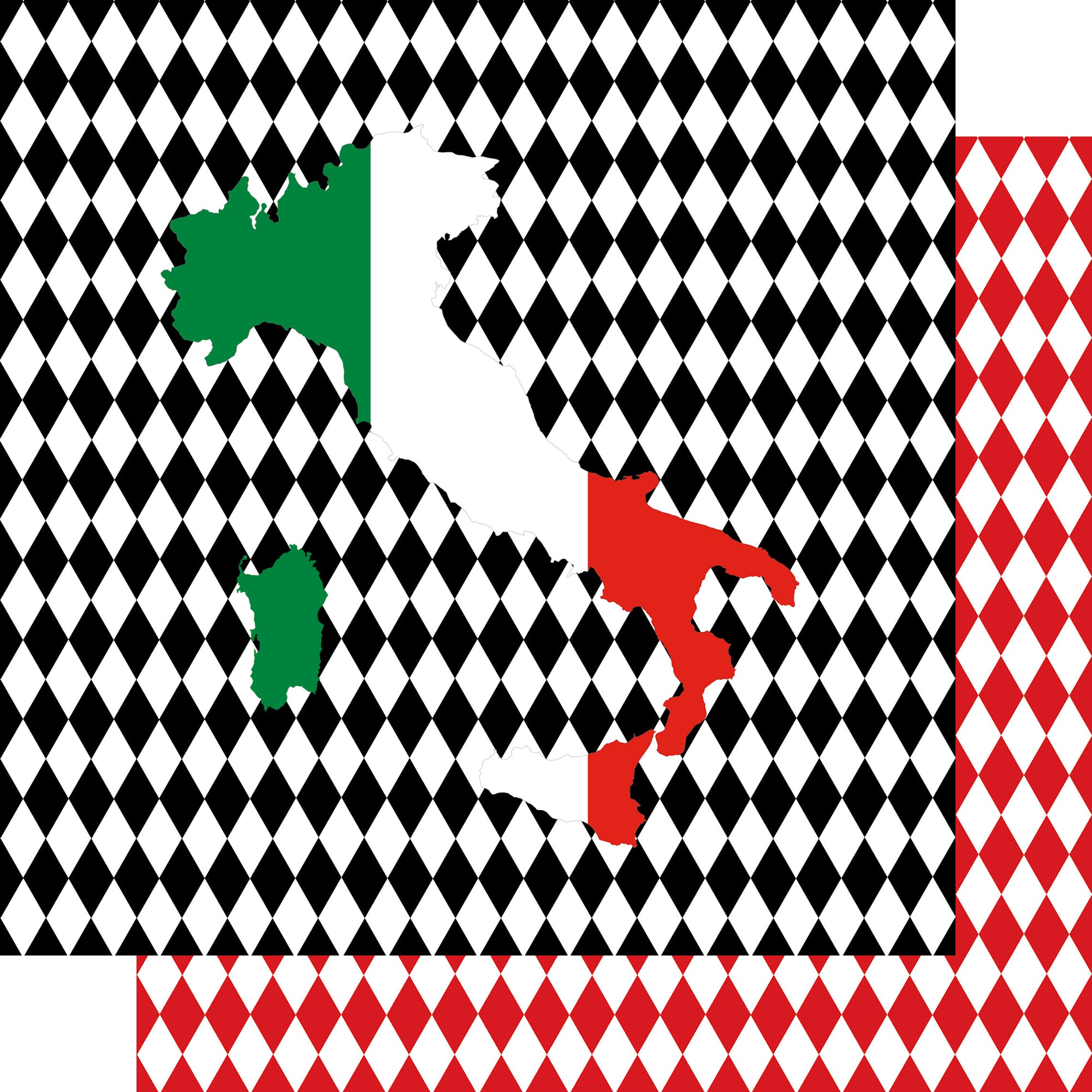 Italy Travels Collection The Boot 12 x 12 Double-Sided Scrapbook Paper by SSC Designs
