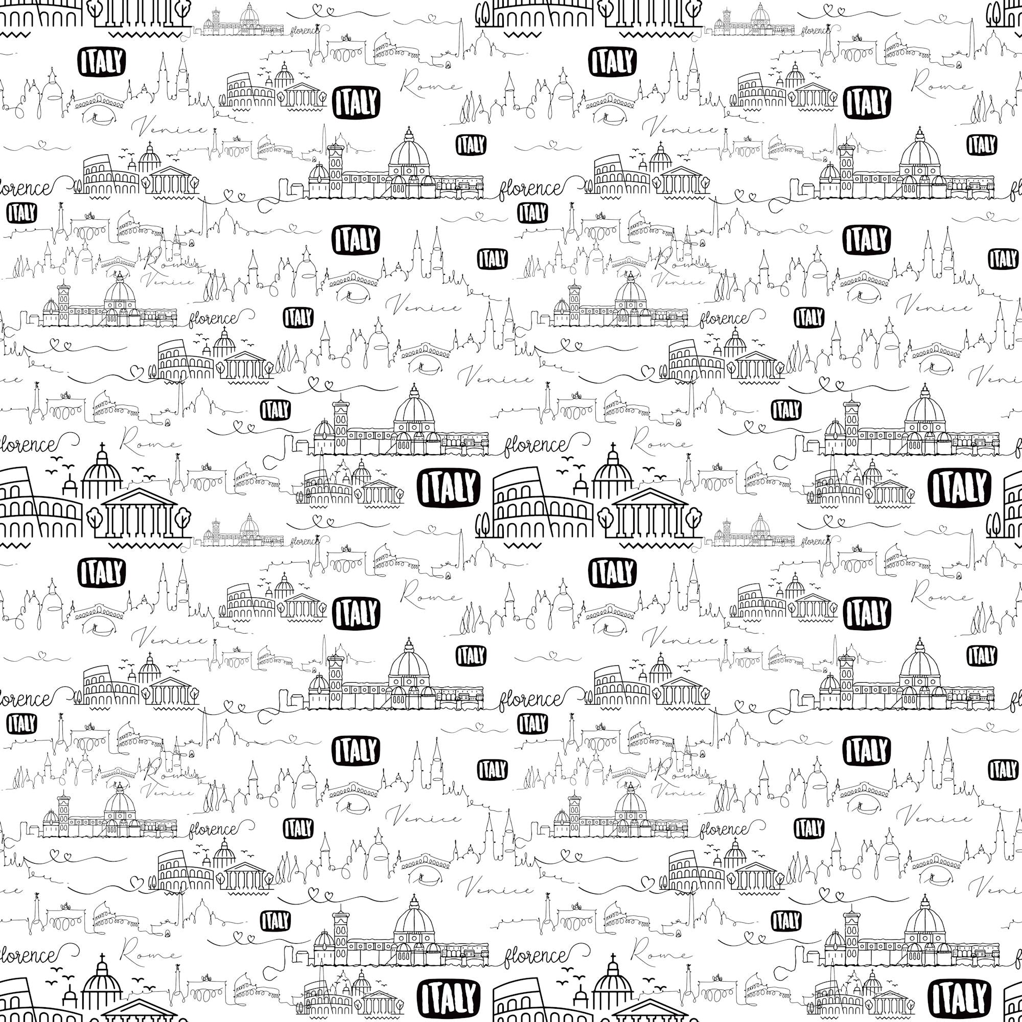 Italy Travels Collection Roman Ruins 12 x 12 Double-Sided Scrapbook Paper by SSC Designs