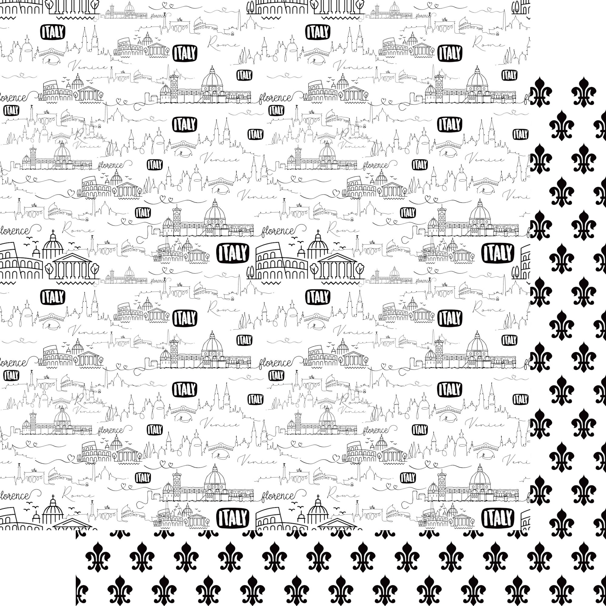 Italy Travels Collection Roman Ruins 12 x 12 Double-Sided Scrapbook Paper by SSC Designs