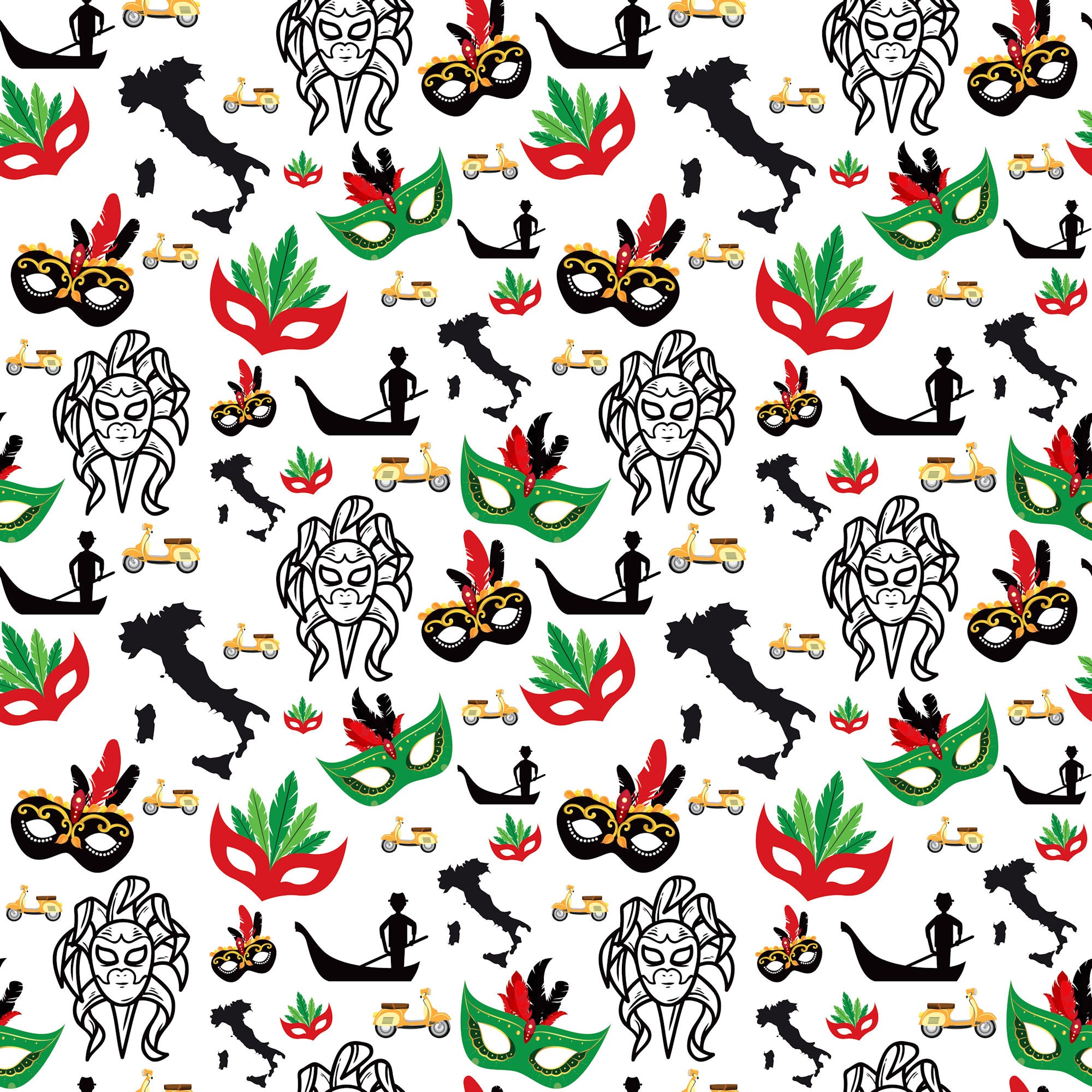 Italy Travels Collection Venetian Nights 12 x 12 Double-Sided Scrapbook Paper by SSC Designs