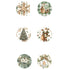 Evergreen Christmas Collection Button Bubbles 1" Self-Adhesive Scrapbook Embellishments by MH Flair & More