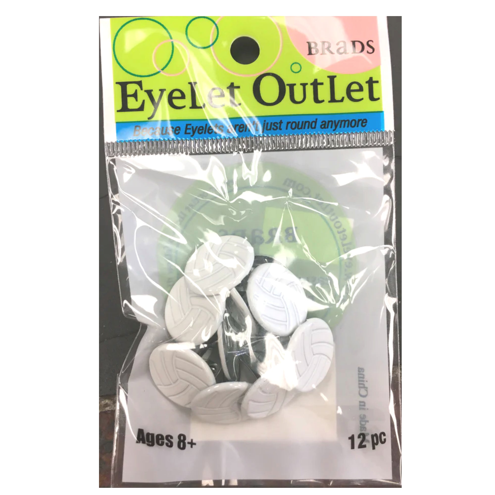 Volleyball Brads by Eyelet Outlet - Pkg. of 12
