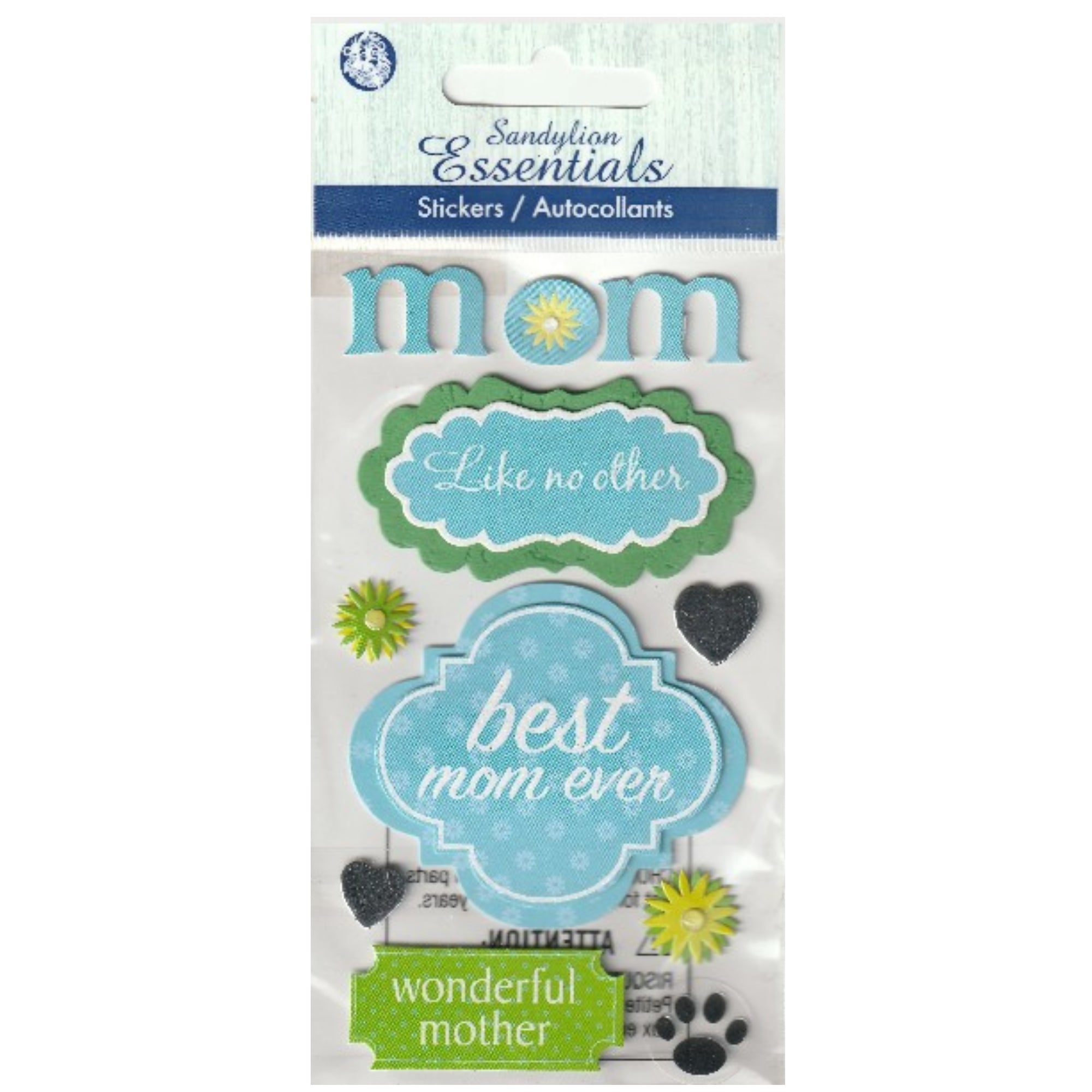Mom 3 x 5 Large Essentials Scrapbook Embellishment by Sandylion