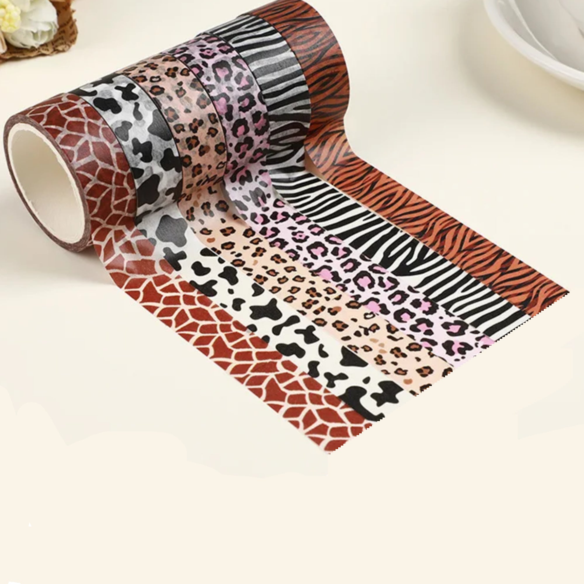 Safari Collection Animal Skins Washi Tape - Set of 6