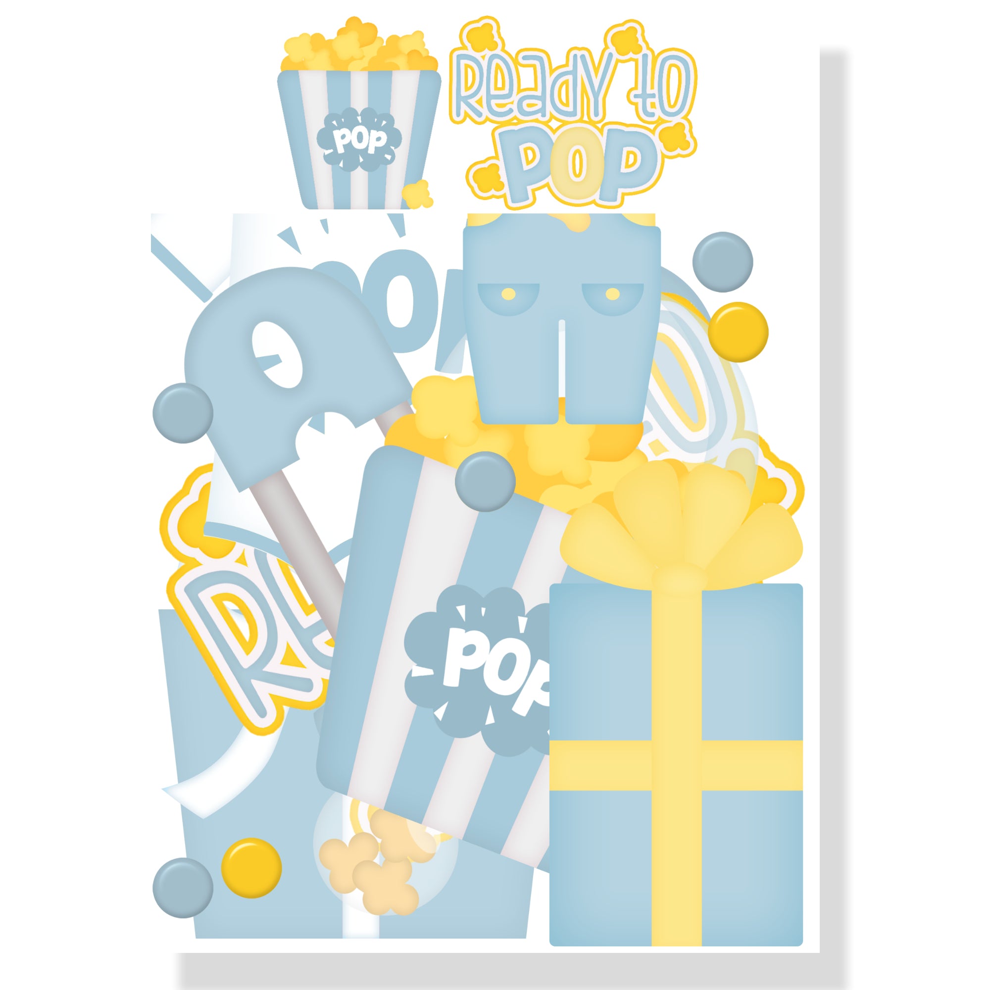 Ready To Pop Collection Baby Boy Scrapbook Paper & Embellishment Kit by SSC Designs