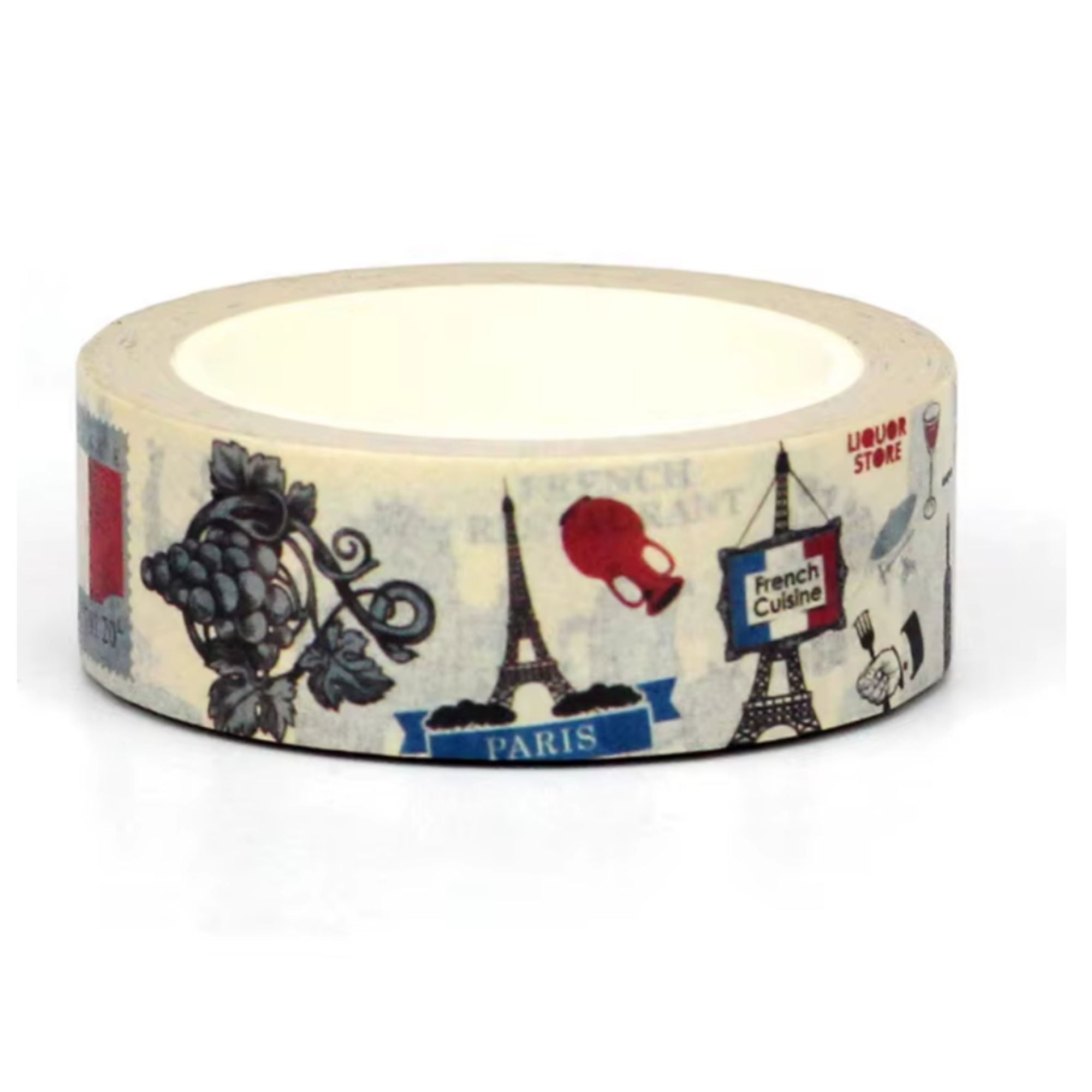 TW Collection Paris, France Icons Scrapbook Washi Tape by SSC Designs - 15mm x 30 Feet