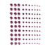 Our Brads Need Friends Collection Hot Pink Multi Sized Self-Adhesive Jewels by Eyelet Outlet - 100 Count