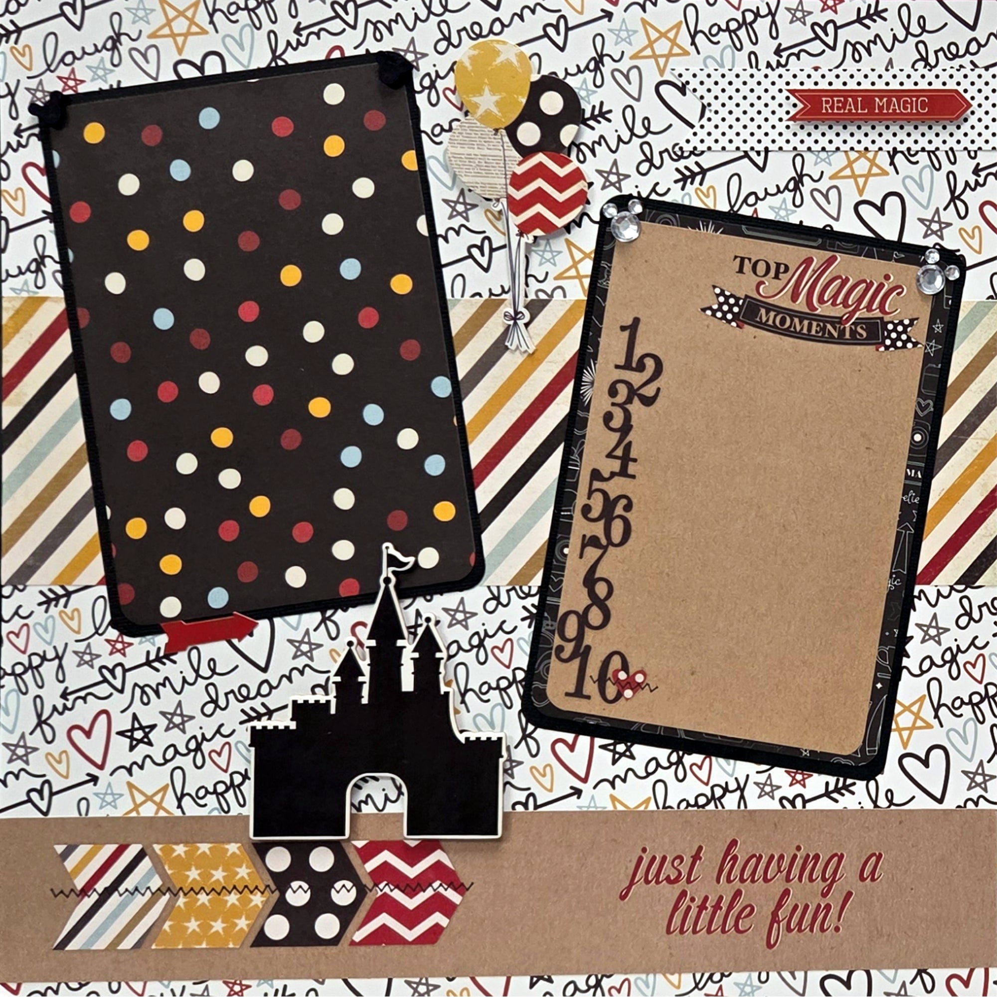 Disneyana Collection Top 10 Magic Moments (2) - 12 x 12 Pages, Fully-Assembled & Hand-Crafted Dimensional Scrapbook Premade by SSC Designs