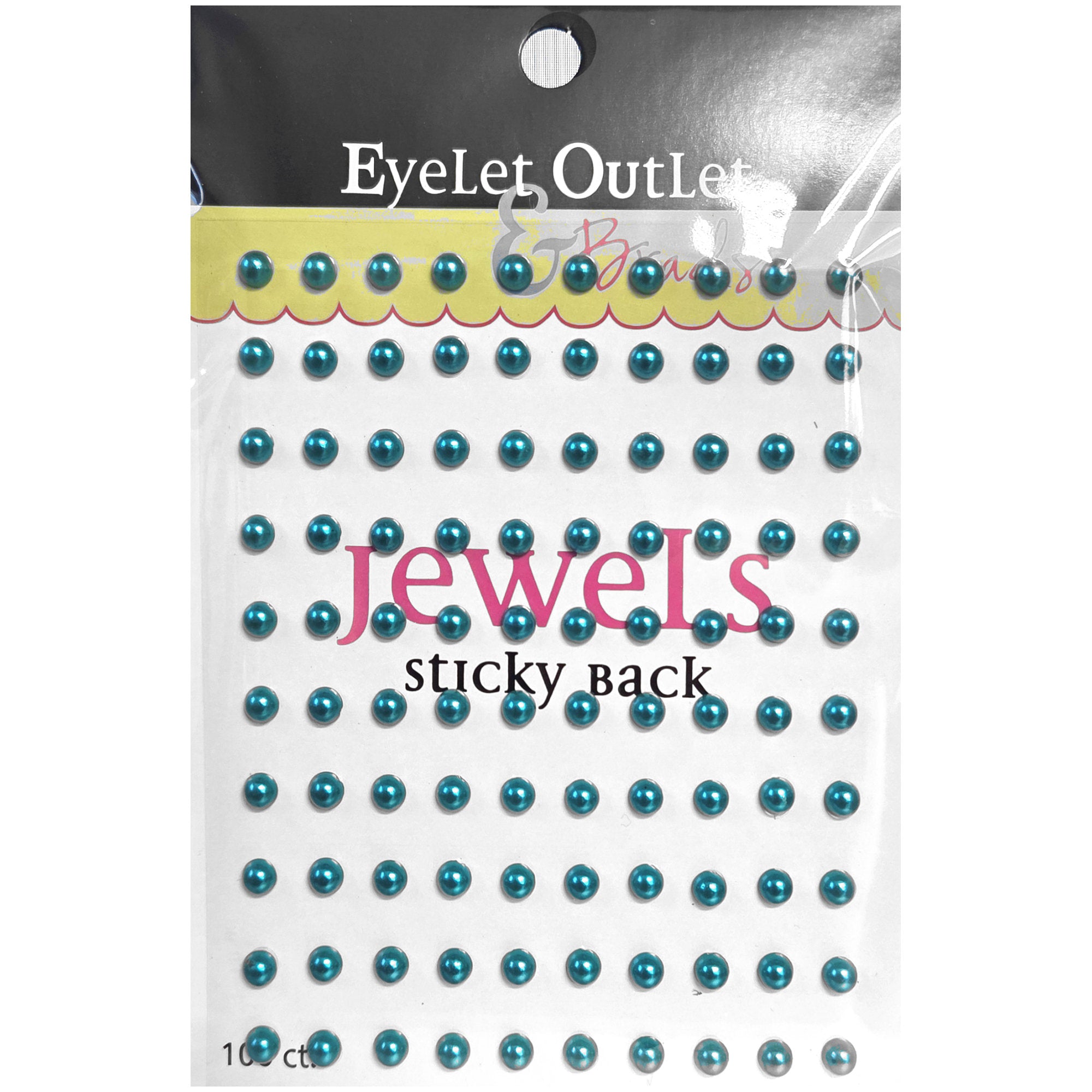 Our Brads Need Friends Collection Pearl Teal Self-Adhesive Pearls by Eyelet Outlet - 100 Pearls