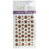 Our Brads Need Friends Collection 3 x 5 Gold Glitter Scrapbook Enamel Sticky Back Dots by Eyelet Outlet - 54 Count