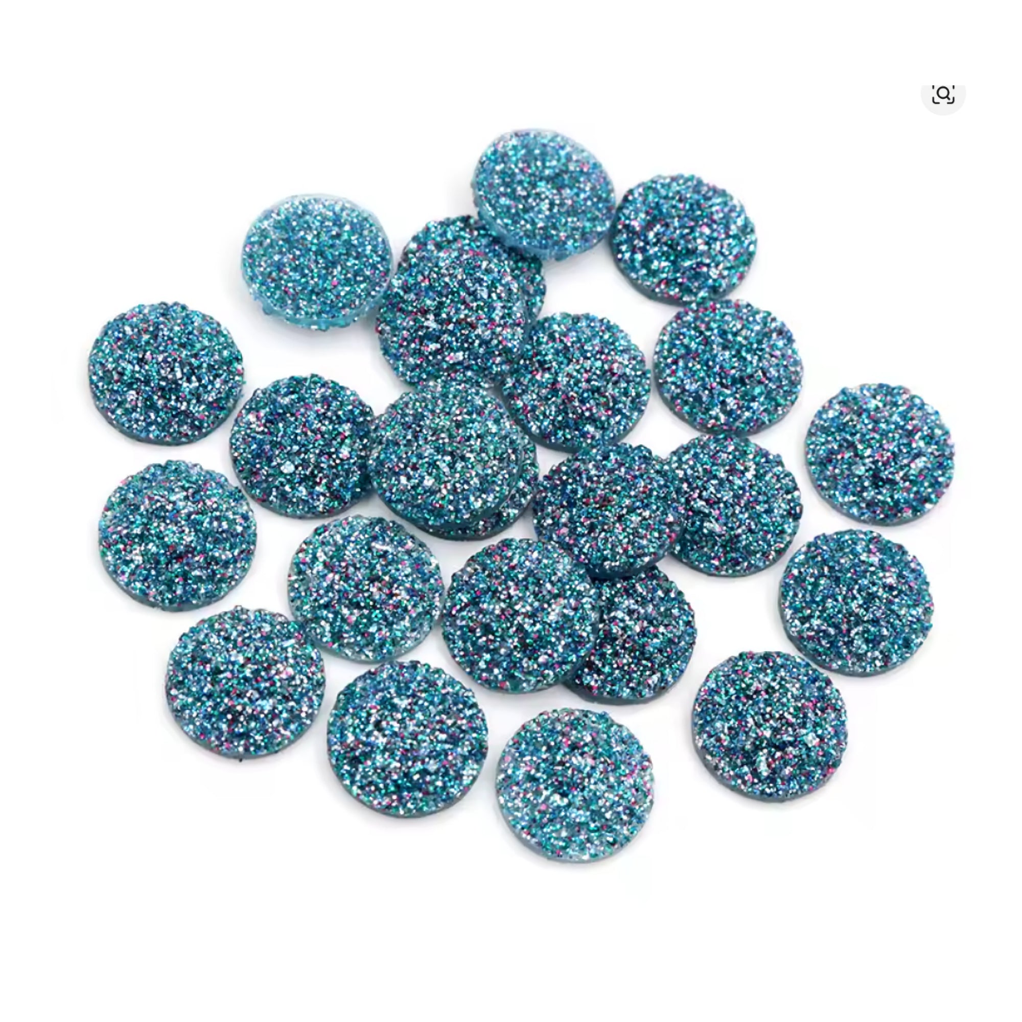 Bling It Up Collection 3/8" Blue Purple Chunky Round Scrapbook Bling - Pkg. of 20