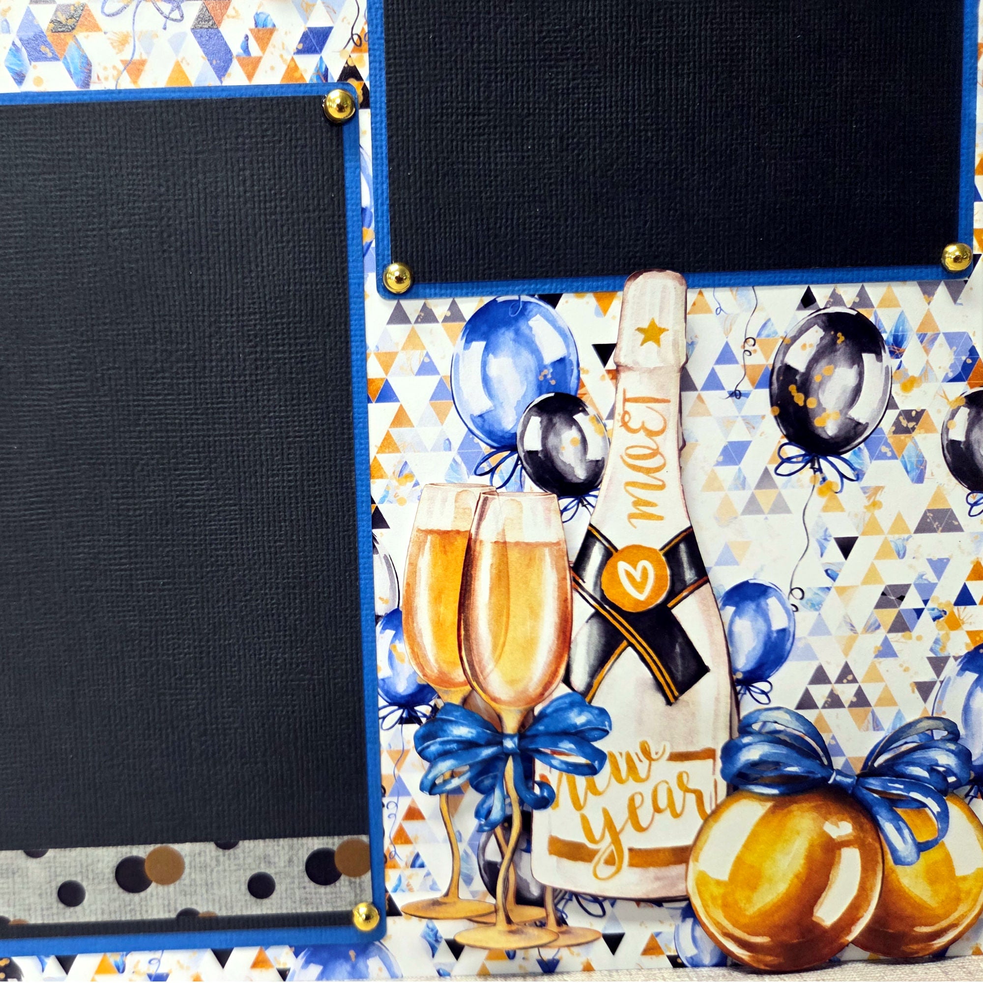 New Year Resolutions (2) - 12 x 12 Pages, Fully-Assembled & Hand-Crafted 3D Scrapbook Premade by SSC Designs