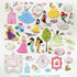 Disney Princess Collection 5 x 7  Glittered Princess Scrapbook Cardstock Die Cuts by EK Success - 118 Pieces