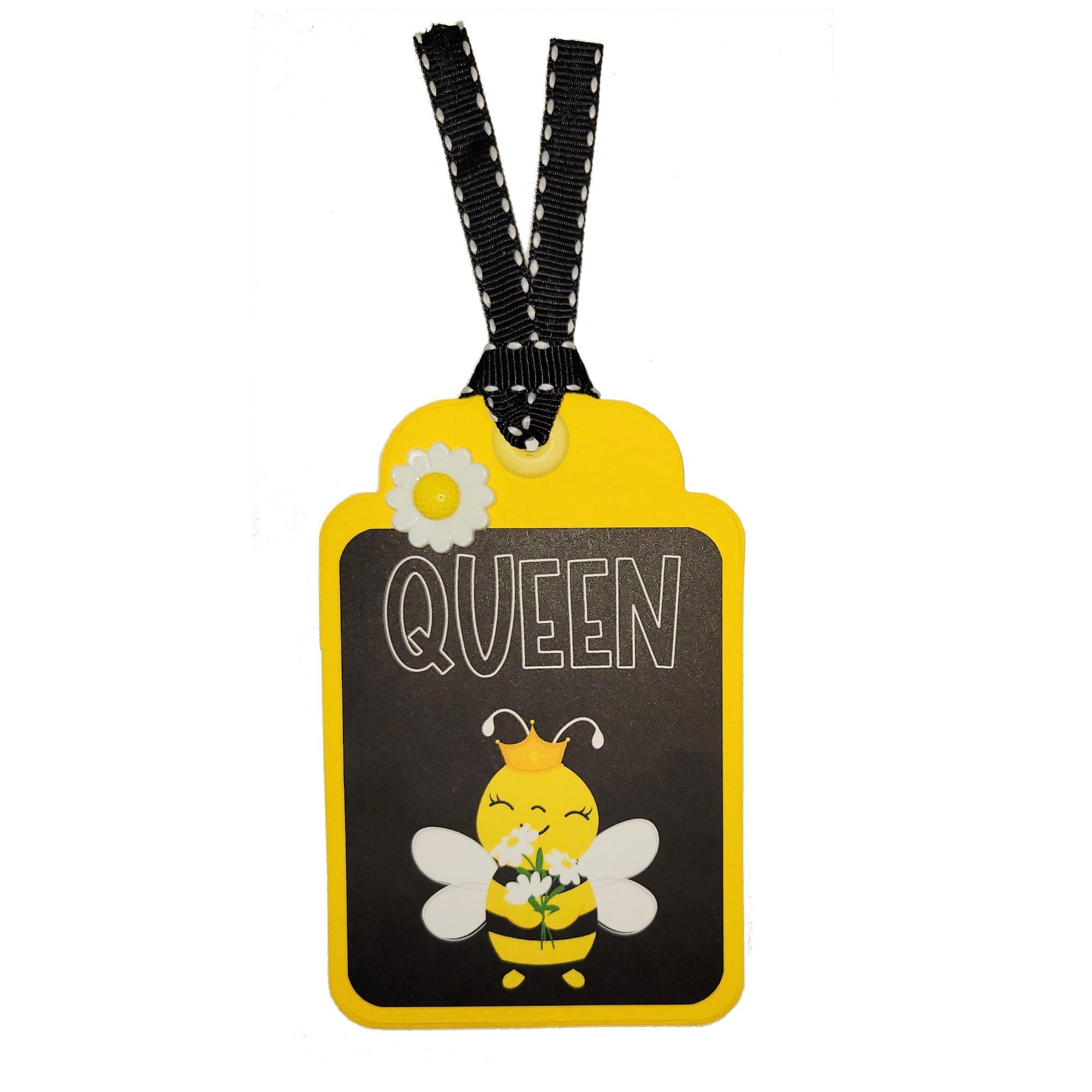 Honey Bee Collection Queen Bee 3 x 4 Scrapbook Tag Embellishment by SSC Designs