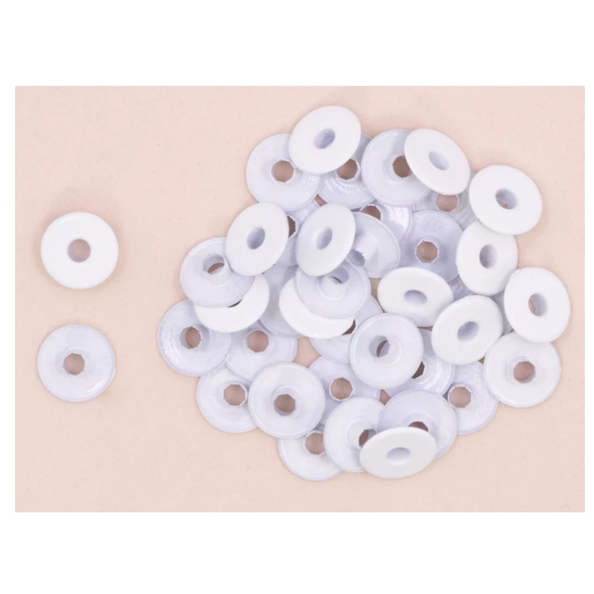 Wide Eyelets Collection White .1875" Scrapbook Eyelets by Craftelier - 40 Pieces
