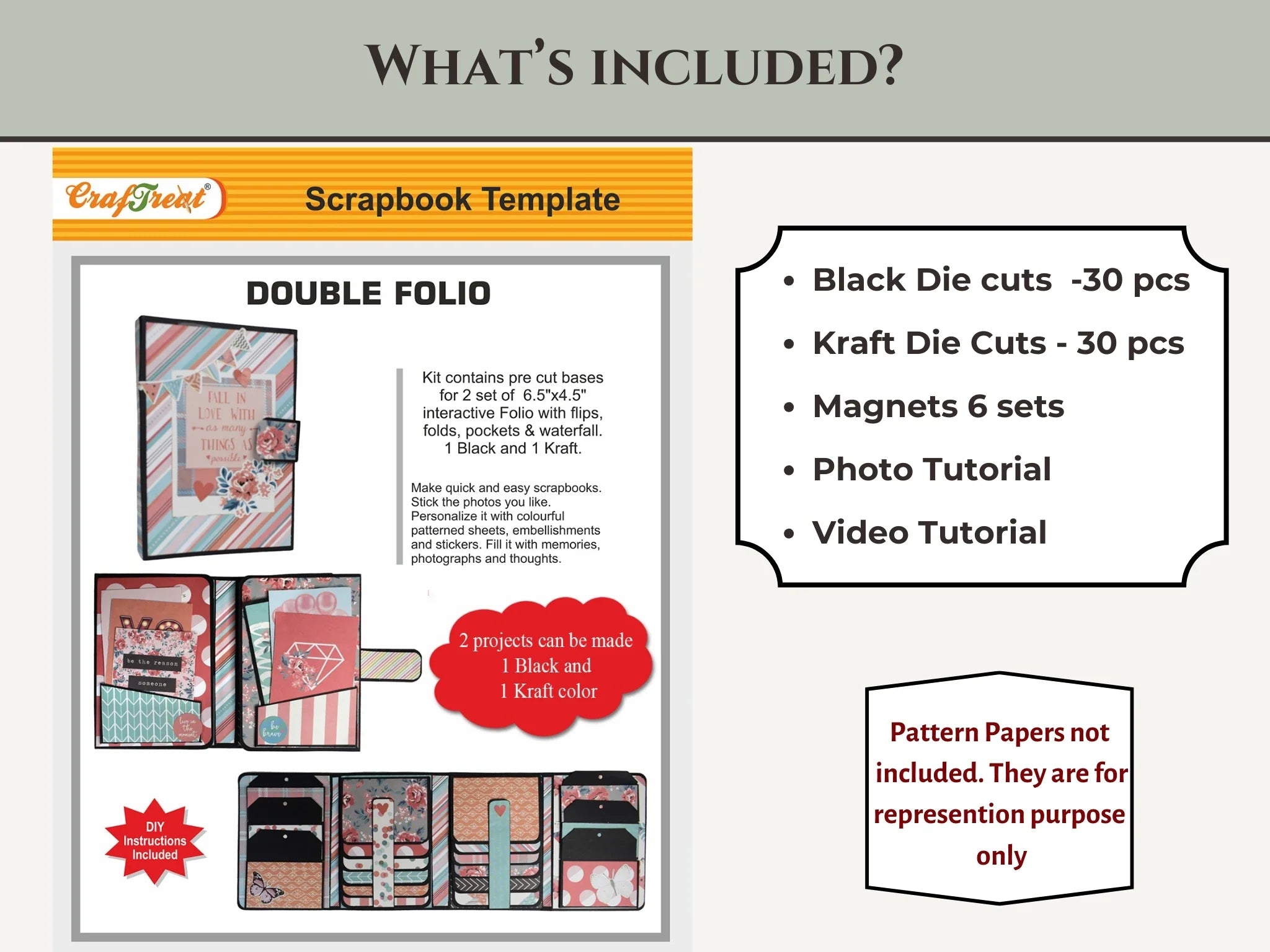 Easy Albums Collection Double Folio Scrapbook Kit by CrafTreat - Set of 2 Albums