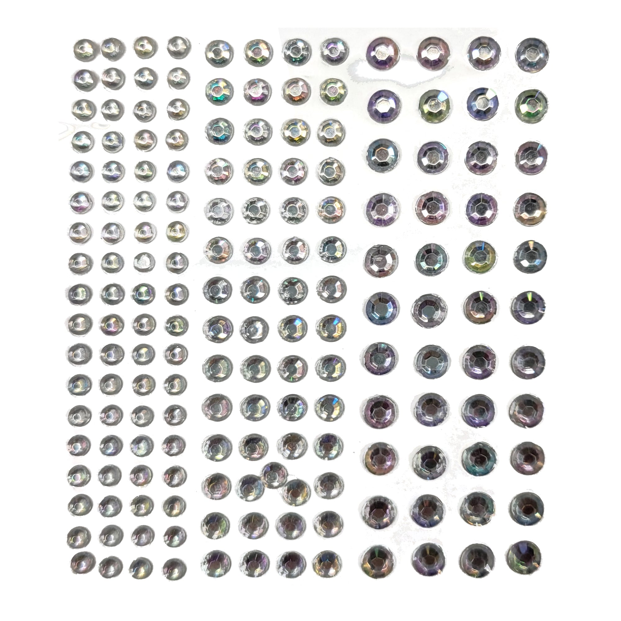 Basically Bling Collection 3, 4 & 5 mm Iridescent Gem Scrapbook Embellishments by SSC Designs - 172 Pieces