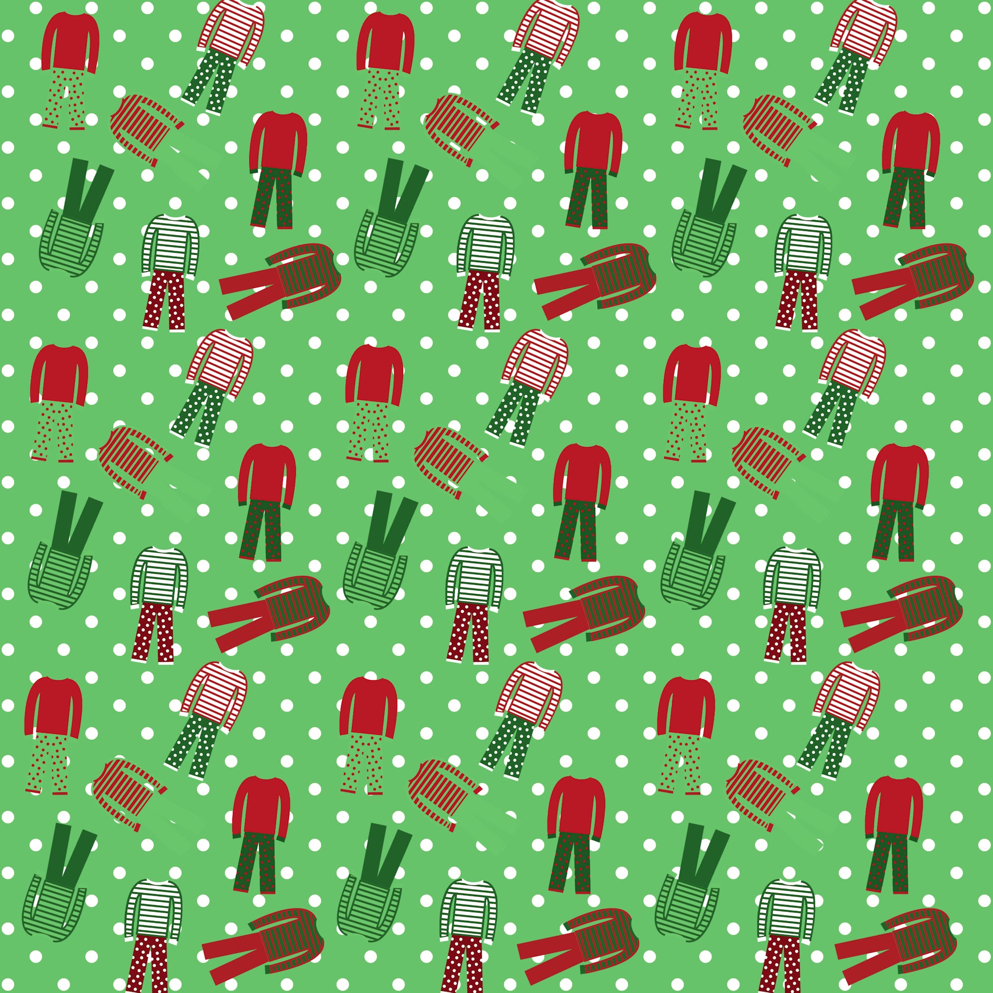 Just Fun Collection Christmas Pajamas Collage 12 x 12 Double-Sided Scrapbook Paper by SSC Designs