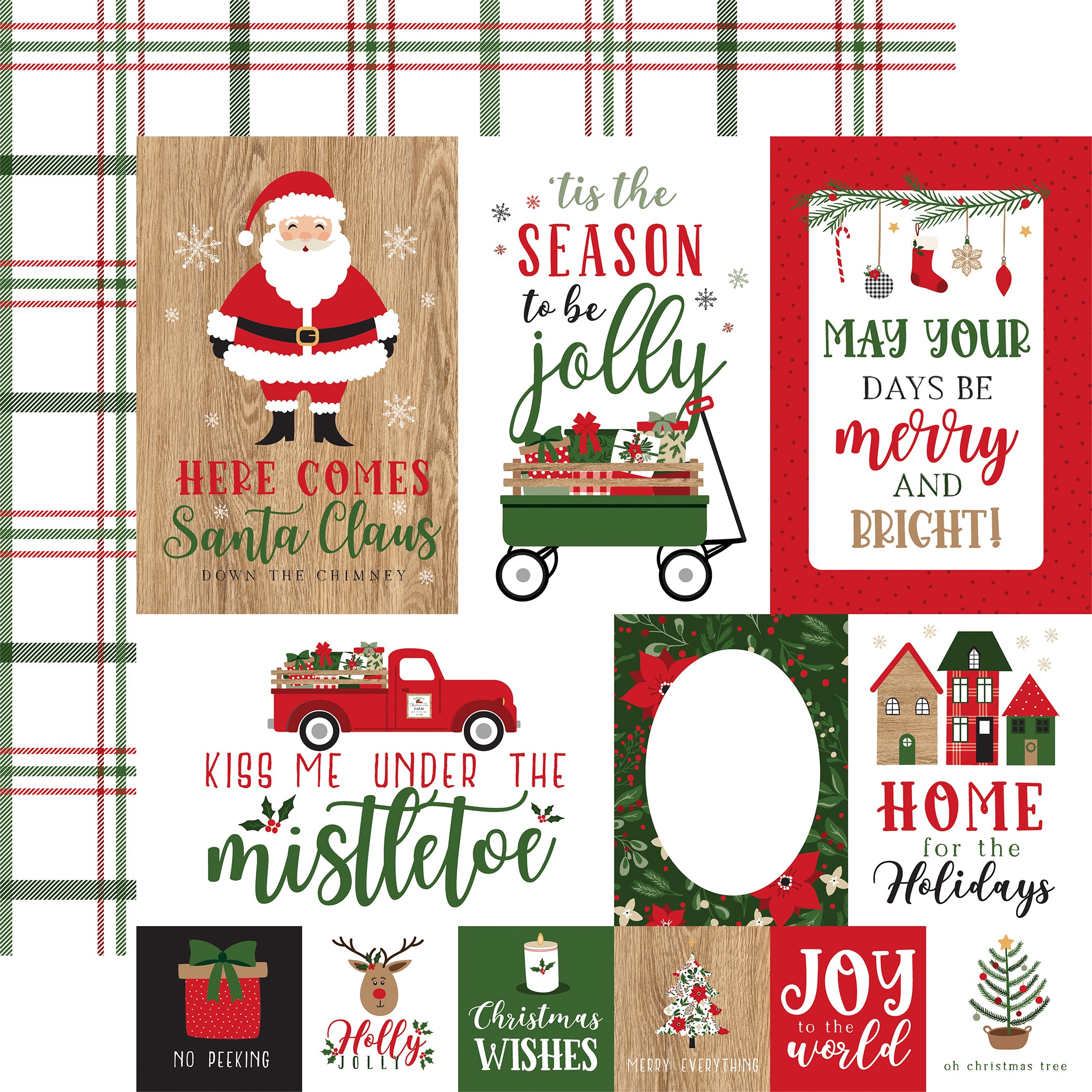 Jingle All The Way 12 x 12 Scrapbook Collection Kit by Echo Park Paper - 13 Pieces