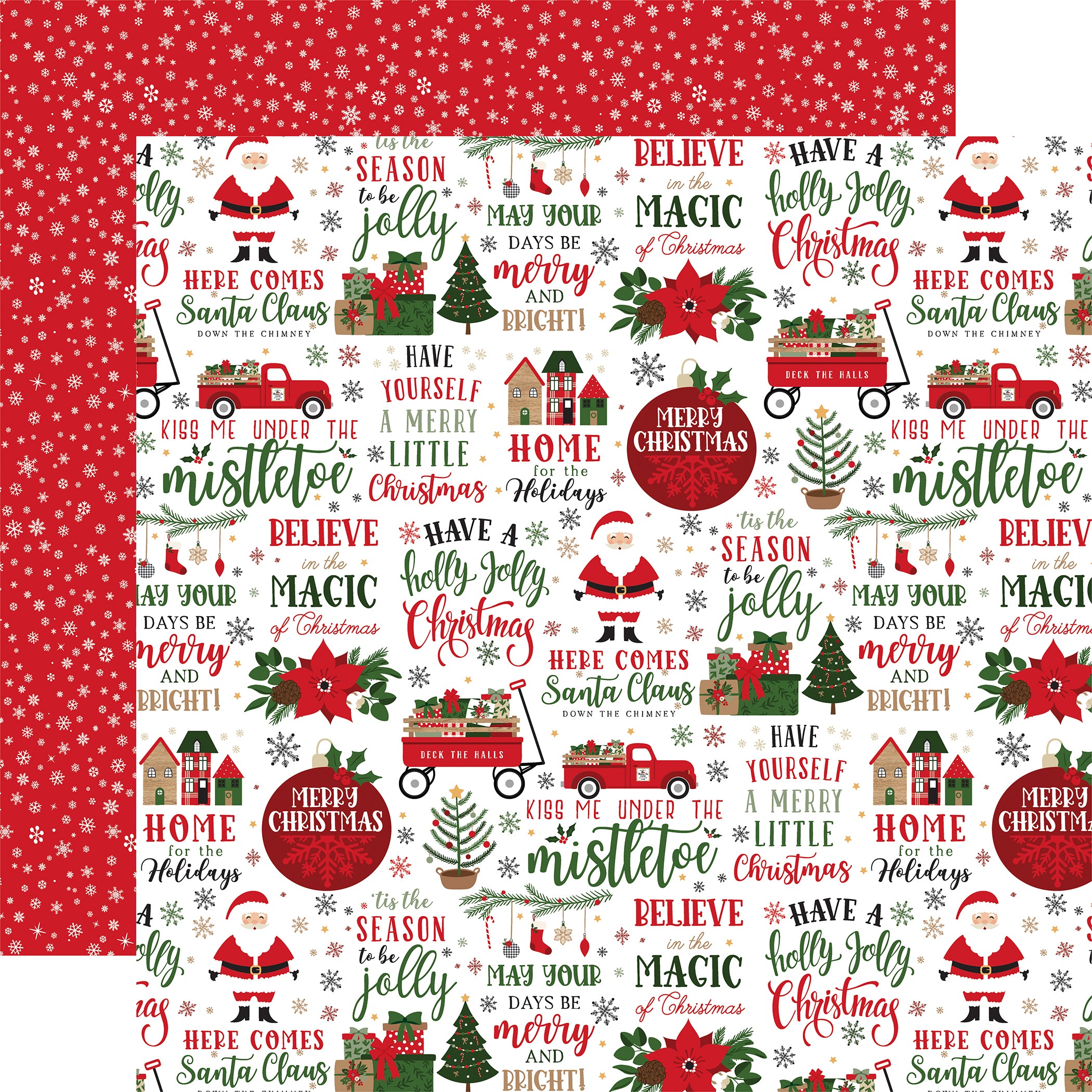Jingle All The Way 12 x 12 Scrapbook Collection Kit by Echo Park Paper - 13 Pieces