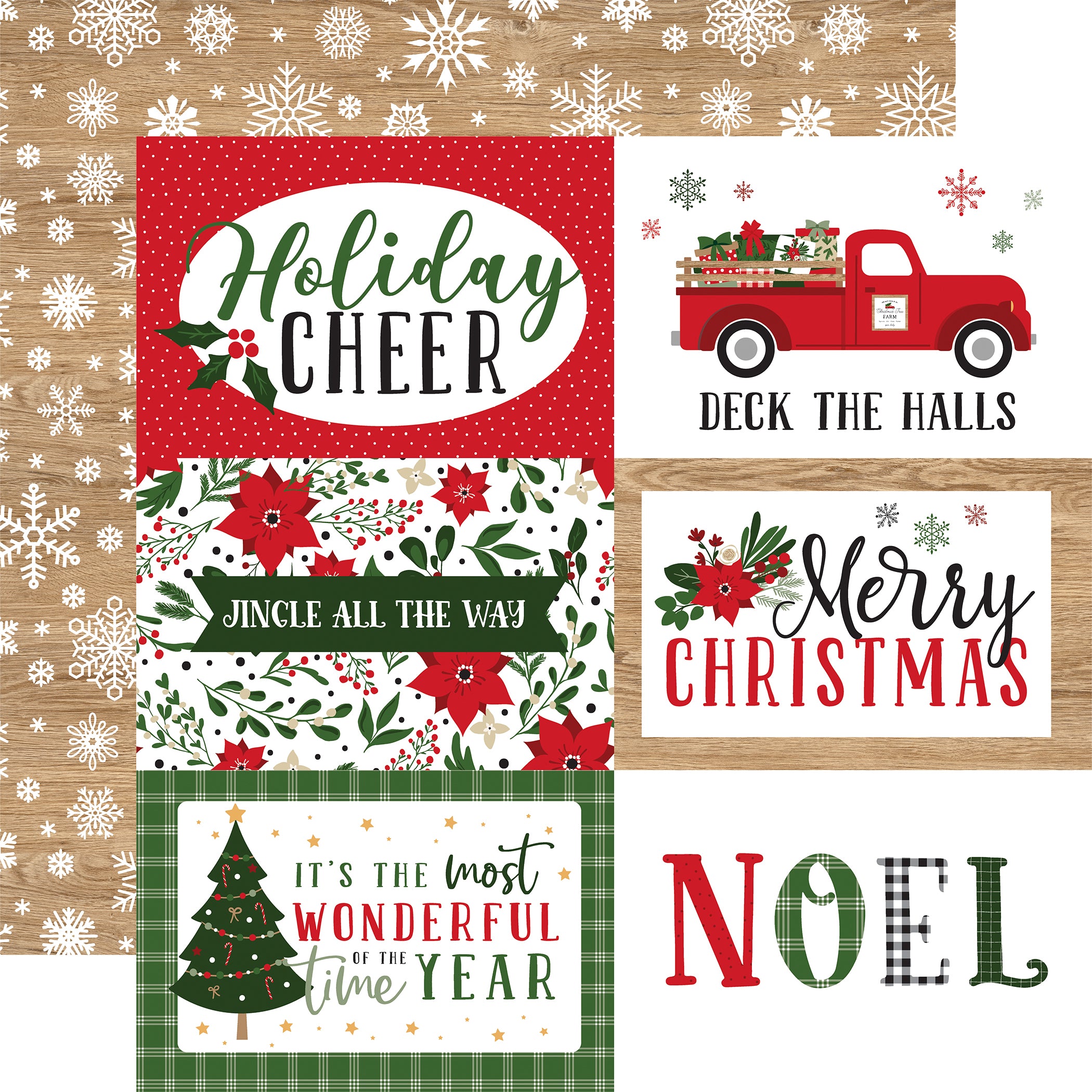Jingle All The Way 12 x 12 Scrapbook Collection Kit by Echo Park Paper - 13 Pieces