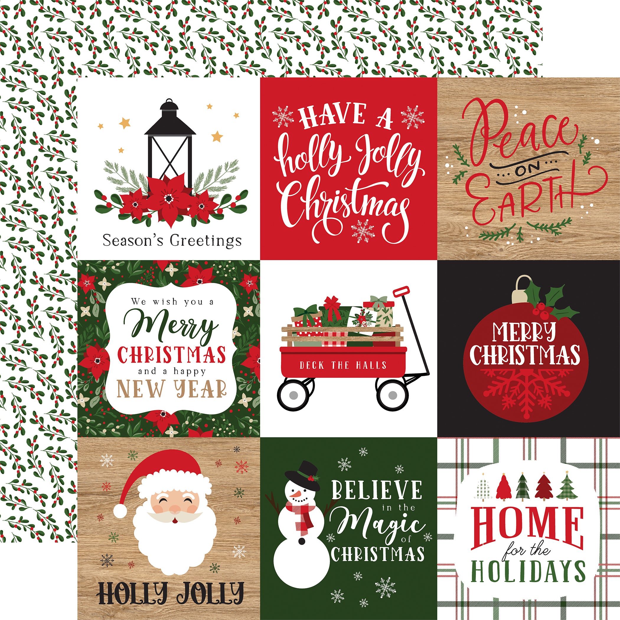 Jingle All The Way 12 x 12 Scrapbook Collection Kit by Echo Park Paper - 13 Pieces
