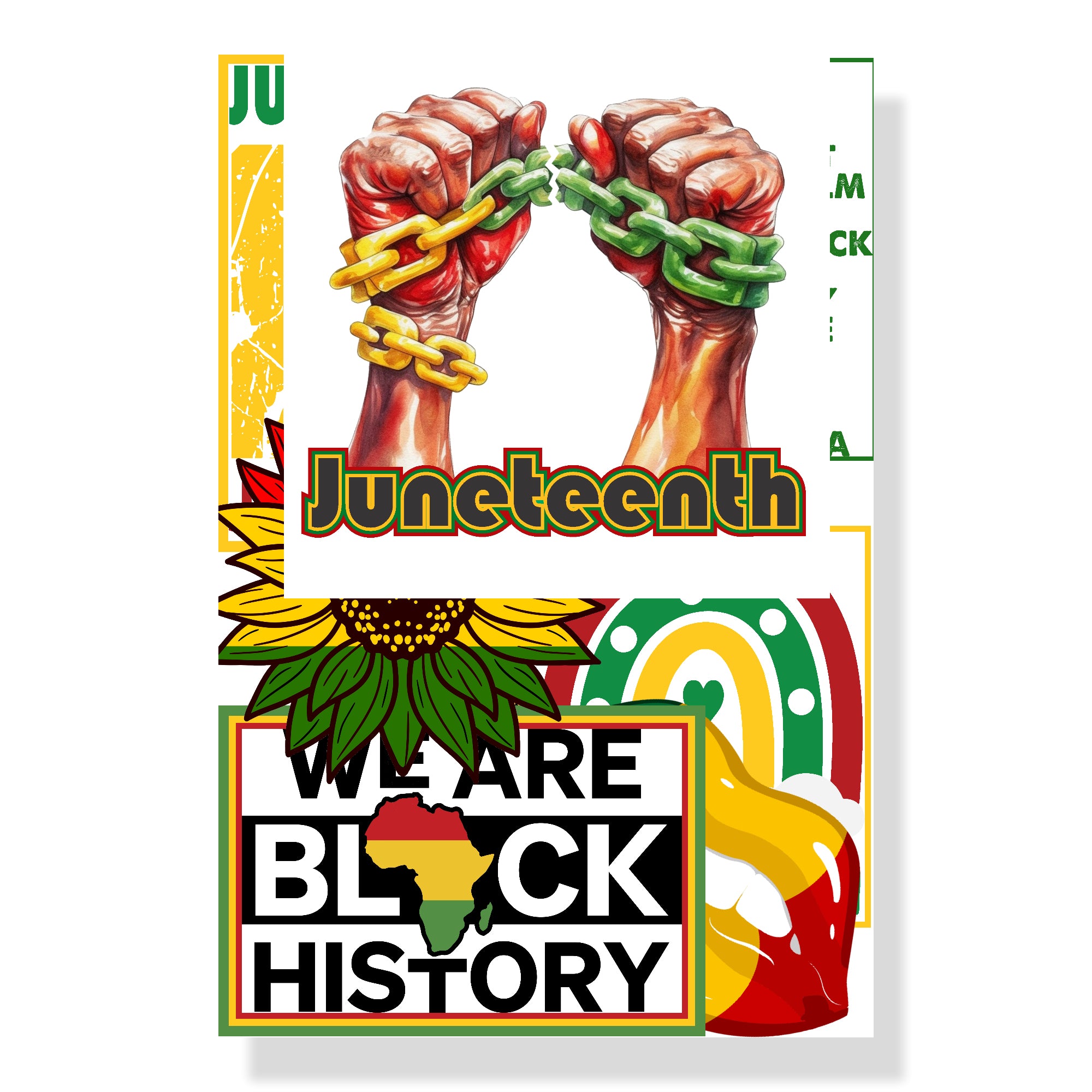 Juneteenth Collection Laser Cut Scrapbook Ephemera Embellishments by SSC Designs