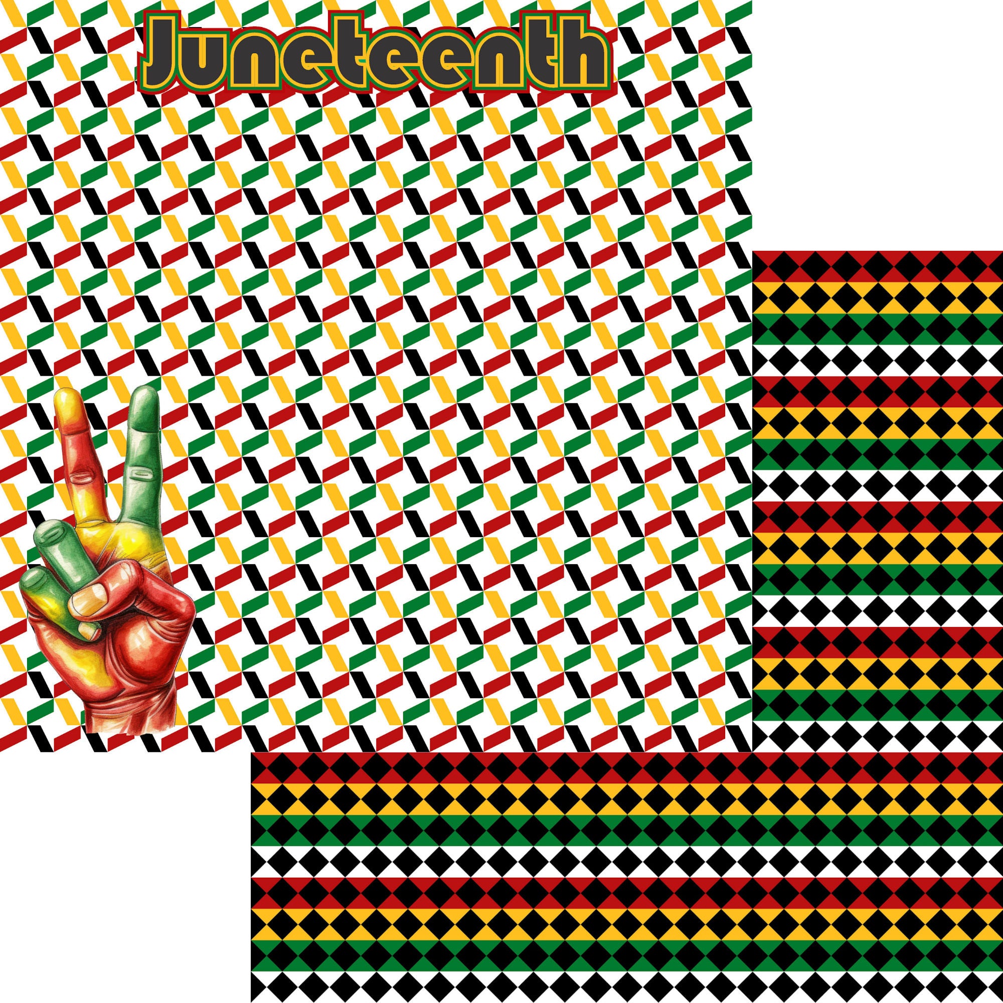 Juneteenth 12 x 12 Scrapbook Paper & Embellishment Kit by SSC Designs