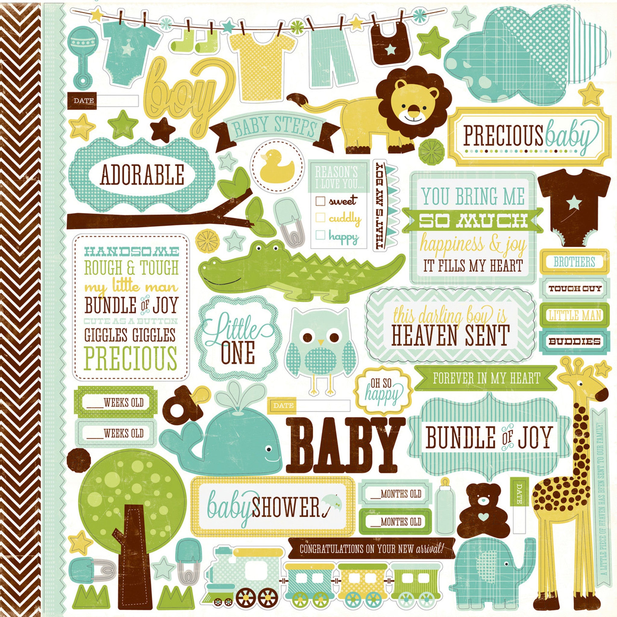 Bundle of Joy Collection #2 12 x 12 Elements Sticker Sheet by Echo Park Paper