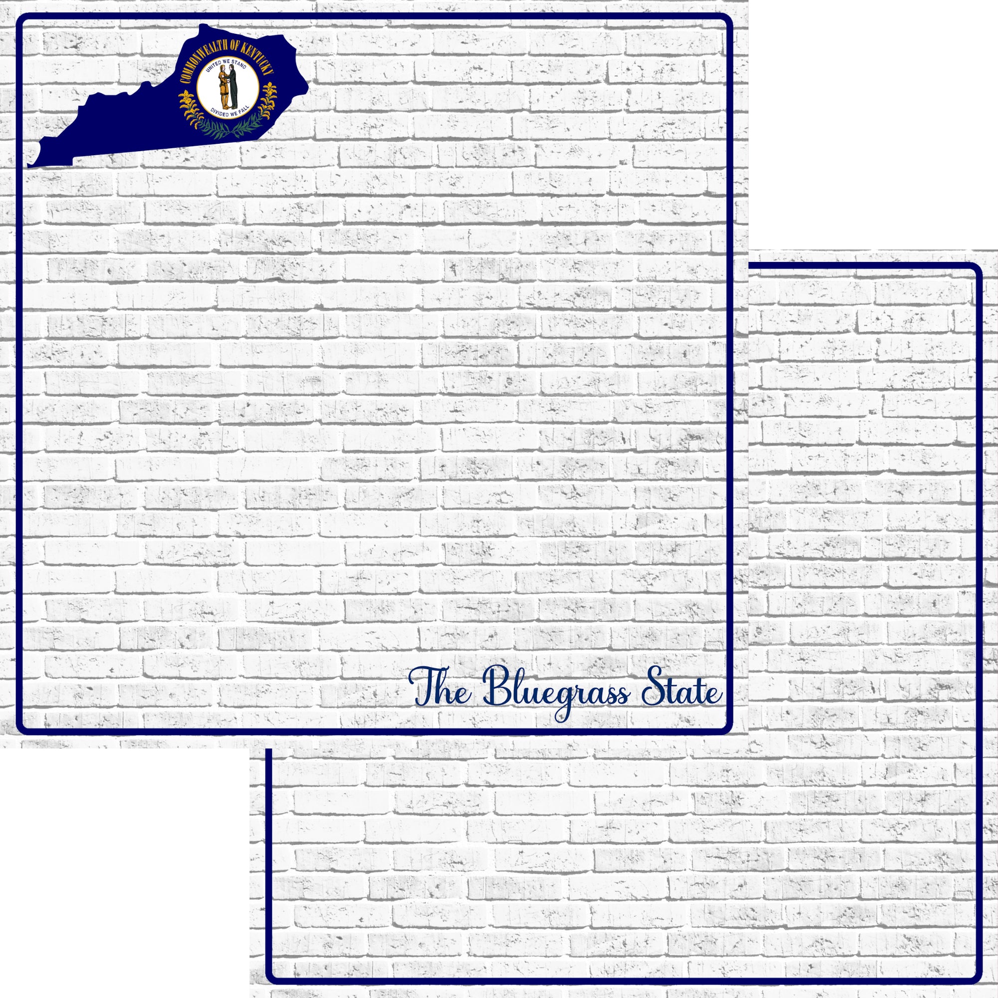 Fifty States Collection Kentucky 12 x 12 Double-Sided Scrapbook Paper by SSC Designs