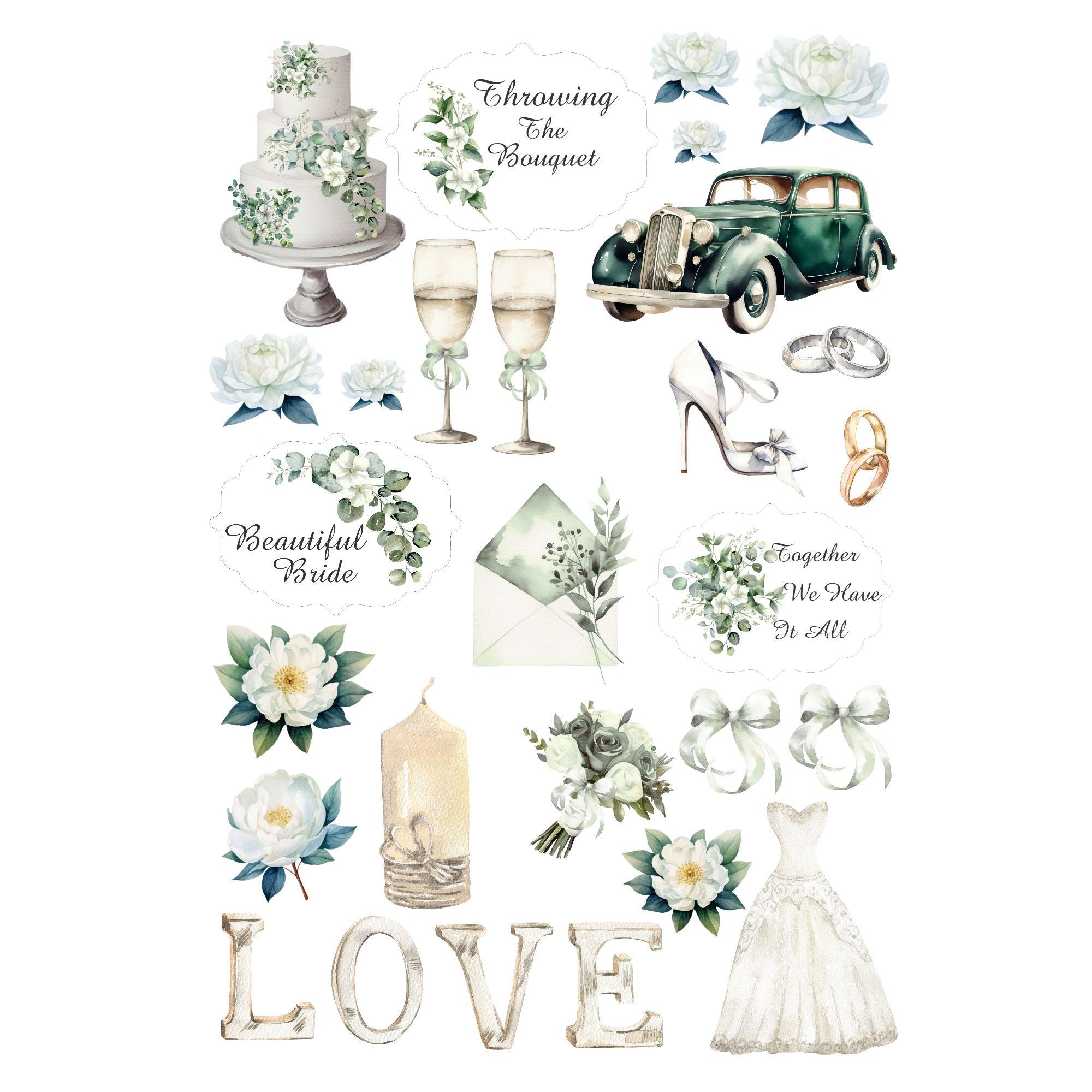 SSC Designs | Rustic Wedding Scrapbook Ephemera Embellishments