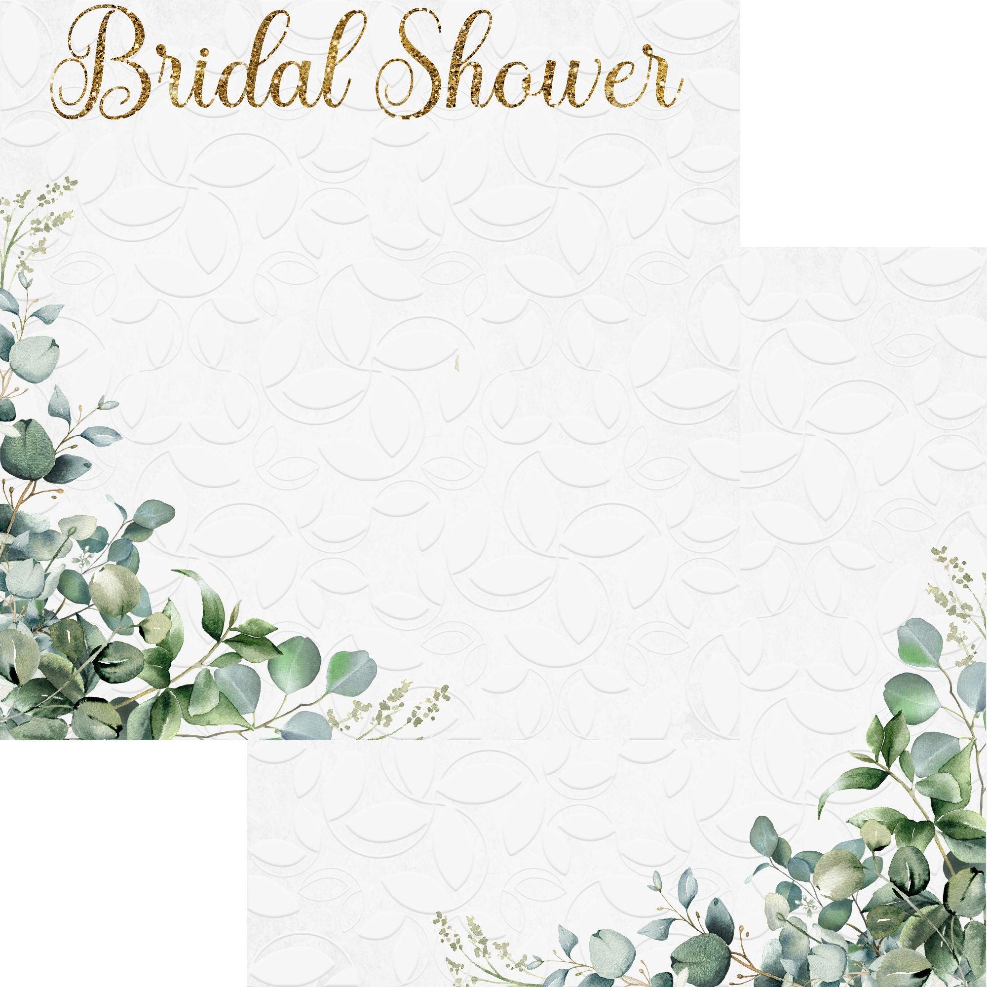 Love Always Collection Bridal Shower 12 x 12 Double-Sided Scrapbook Paper by SSC Designs